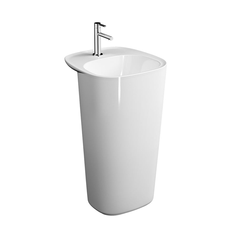 VitraPlural 50 cm Beyaz Monoblok Lavabo Taşma Deliksiz