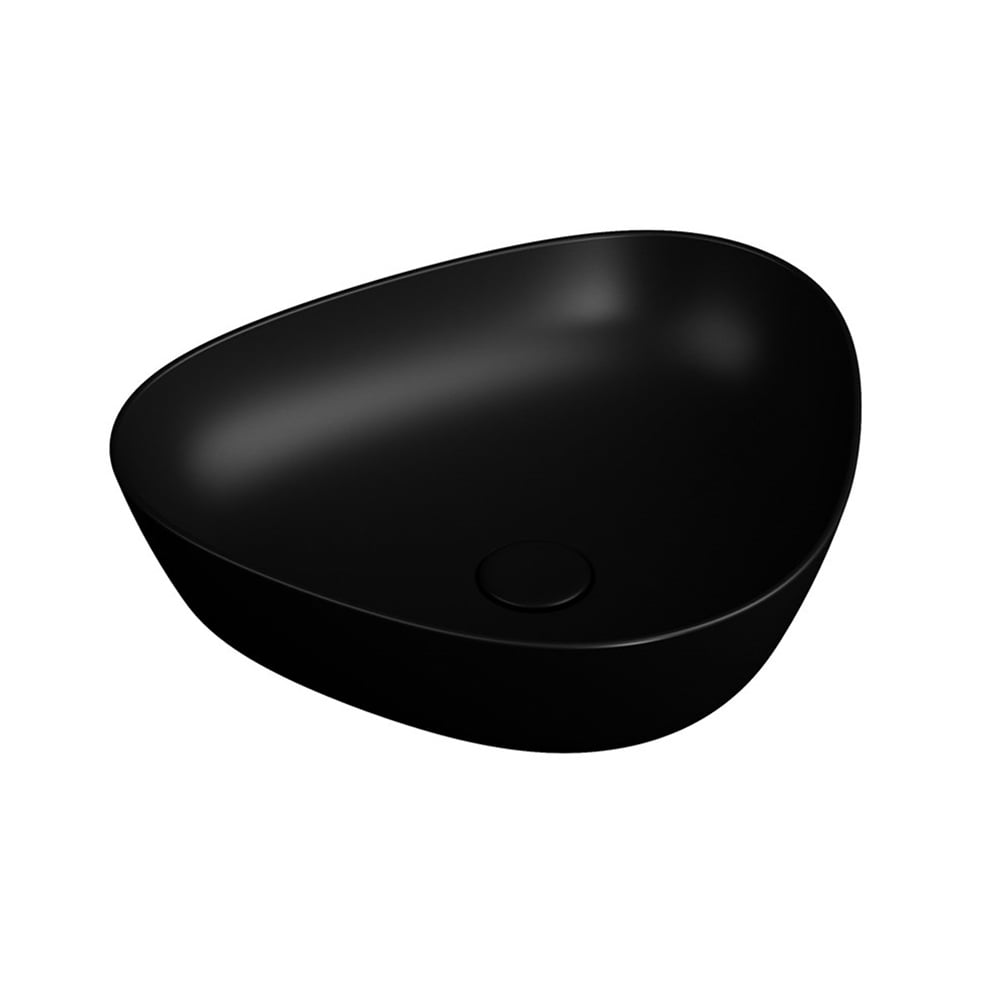 VitraPlural Mat Siyah 47 cm Üçgen Çanak Lavabo