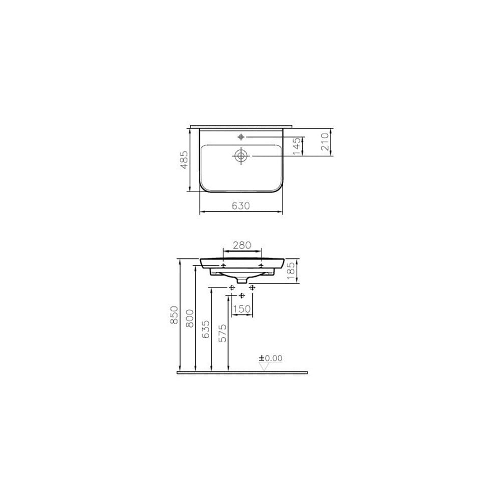 VitraSento 65 cm Etajerli Lavabo