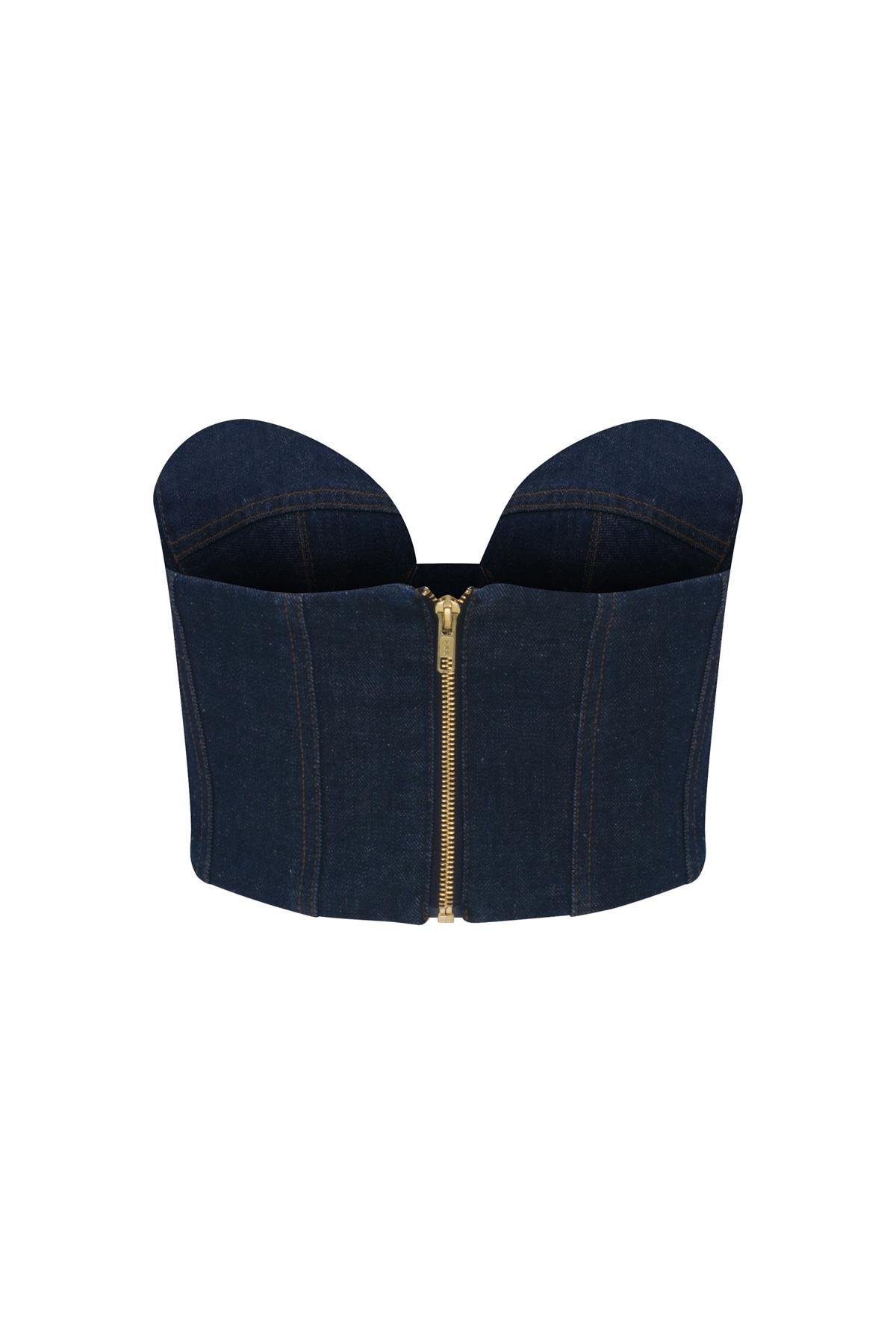 Larga Denim Büstiyer