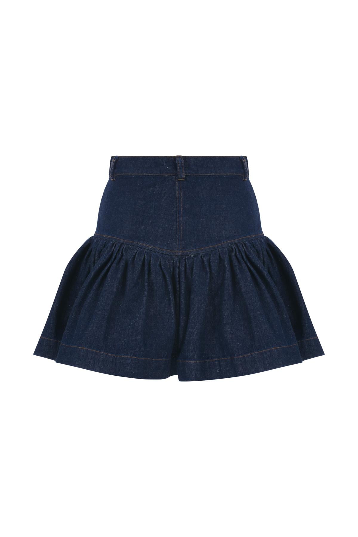 Larga Denim Şort Etek