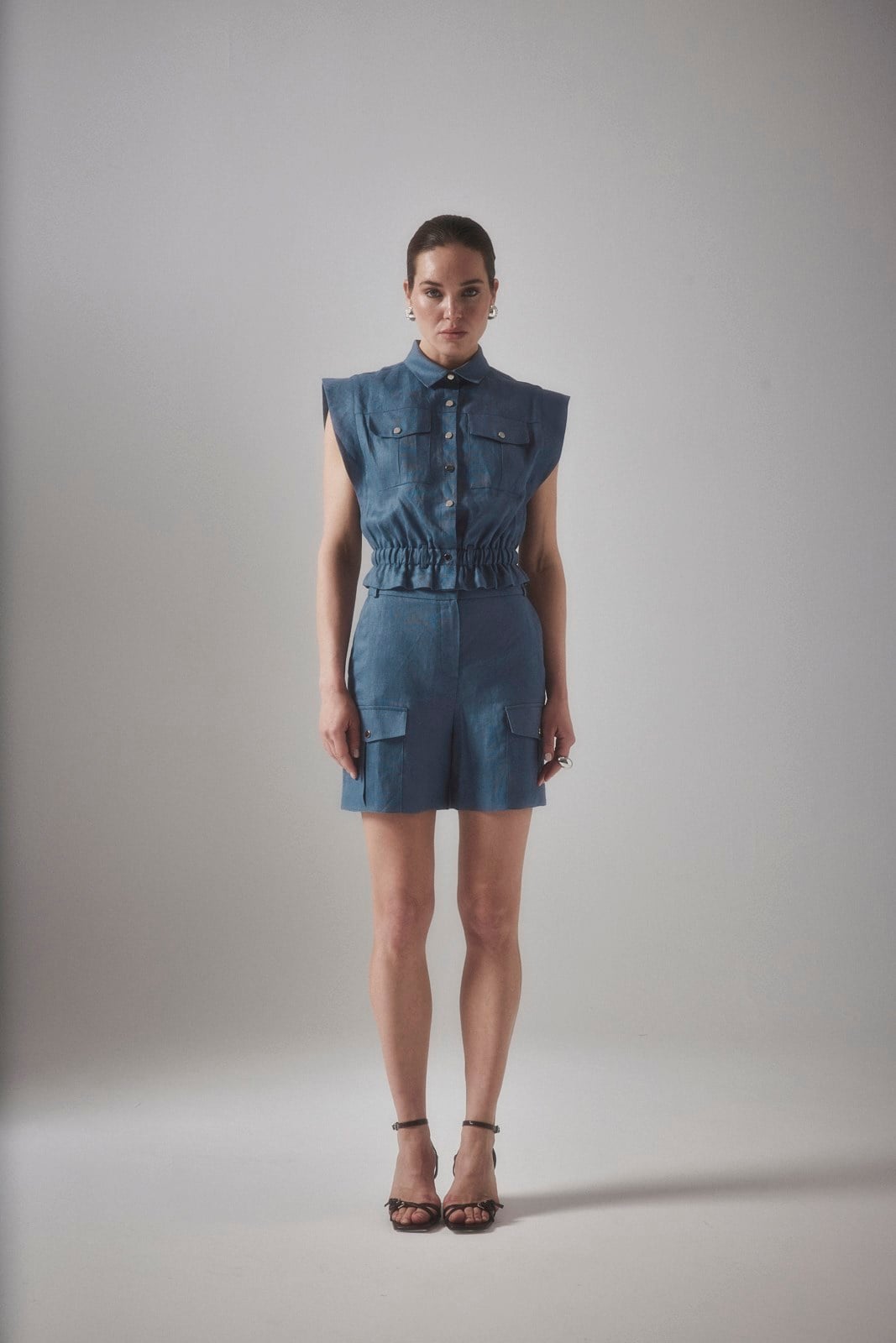 URBAN LİNEN KISA GÖMLEK