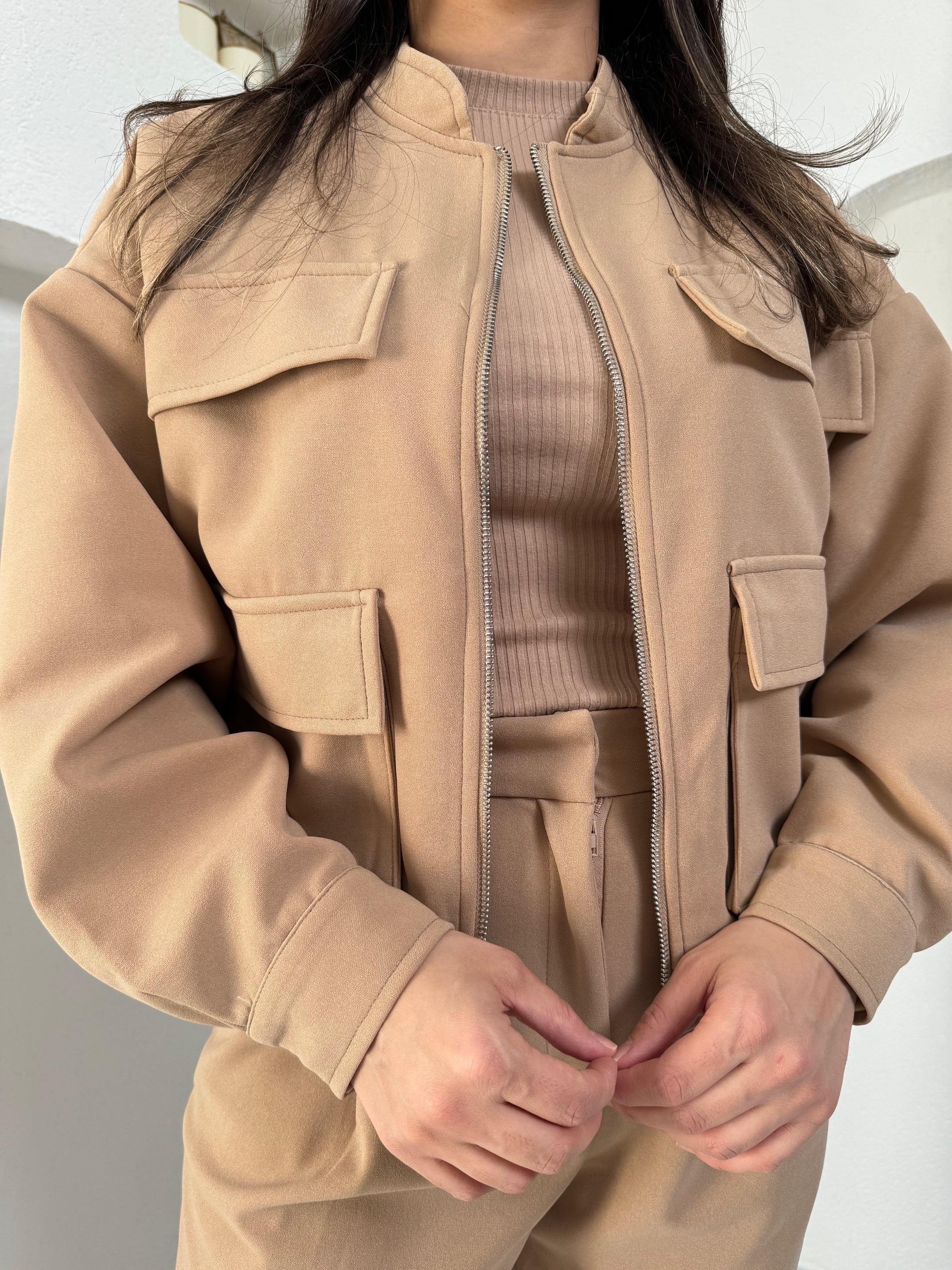 Anya Camel Fitilli Basic Üst