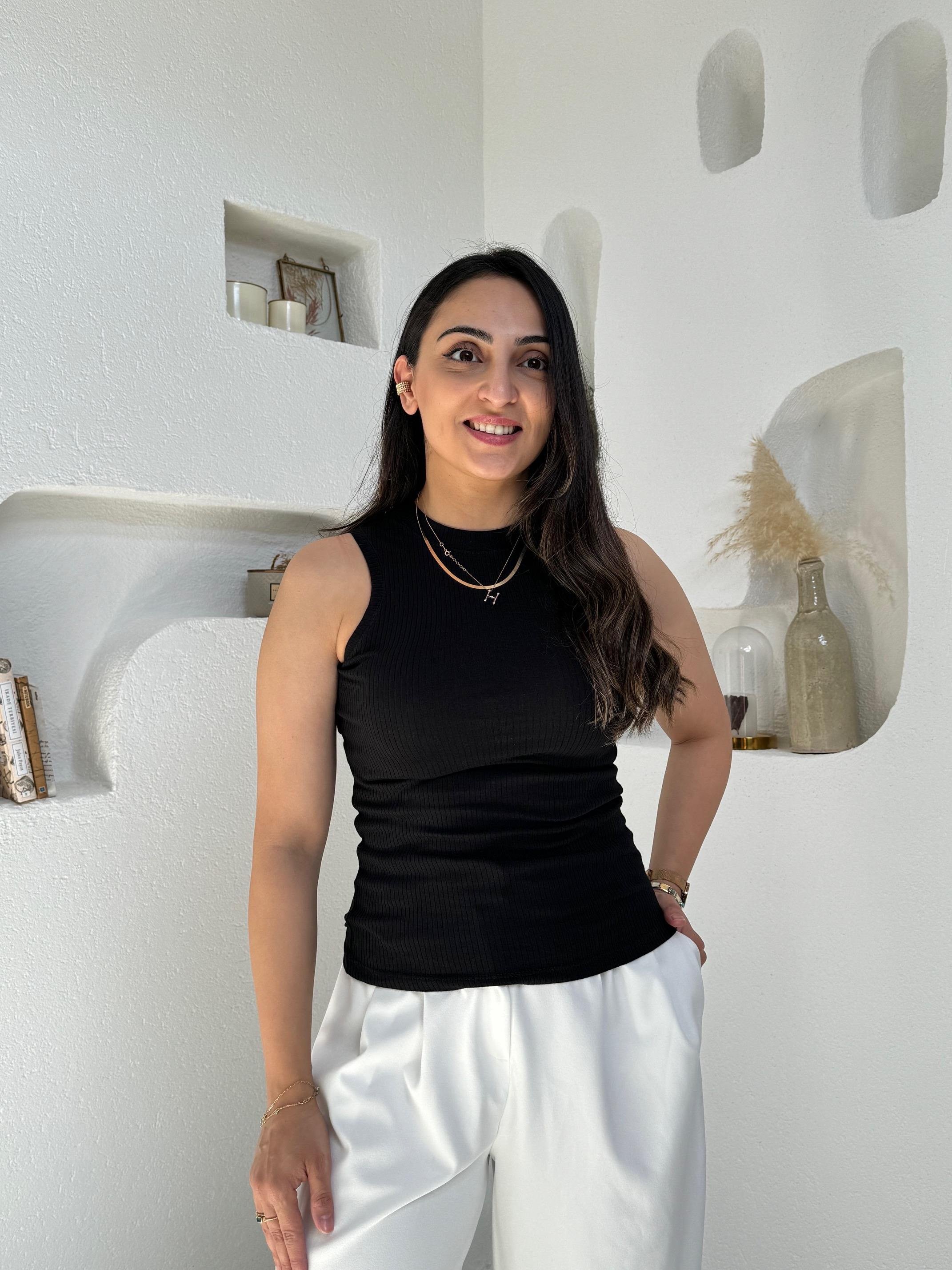 Anya Siyah Fitilli Basic Üst