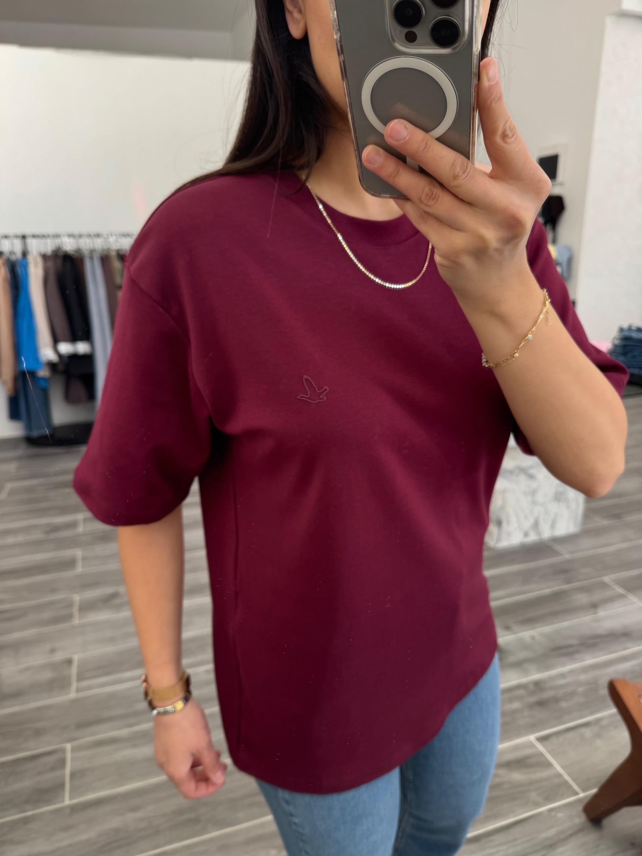 Bordo Beymen Premium Tişört
