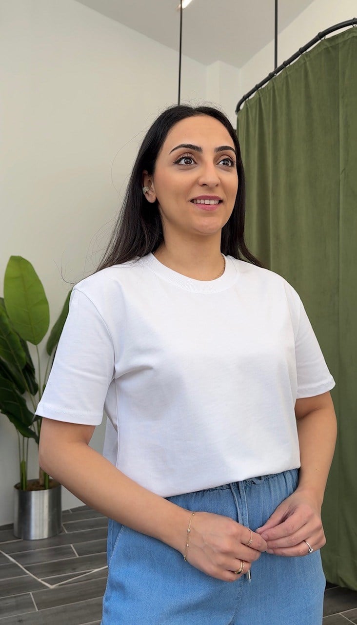 Dilvin Dekoratif Yaka Beyaz Basic