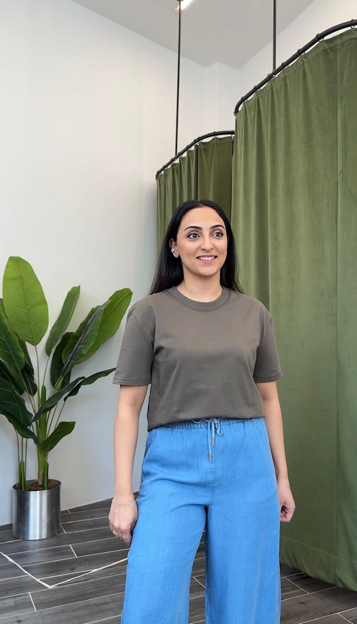 Dilvin Dekoratif Yaka Haki Basic