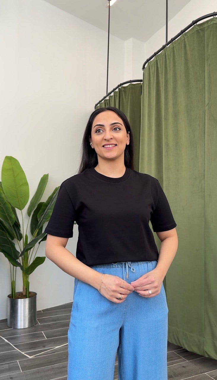 Dilvin Dekoratif Yaka Siyah Basic