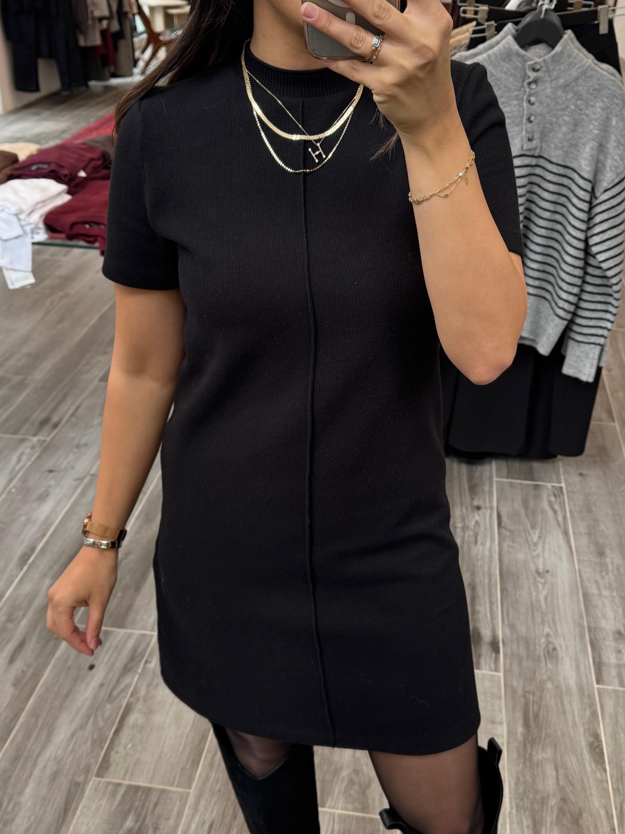 Liva Dilvin Siyah Basic Elbise