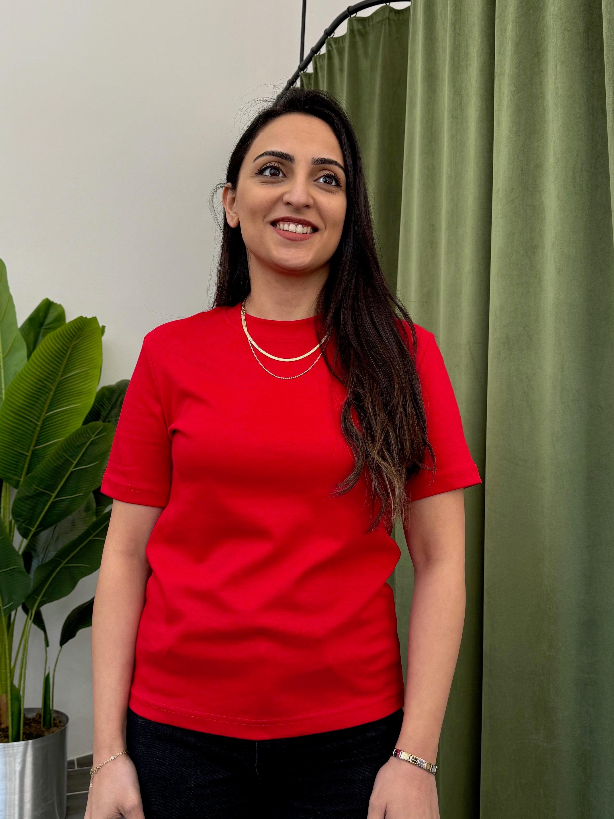 Massi Kırmızı Bisiklet Yaka Basic Tişört