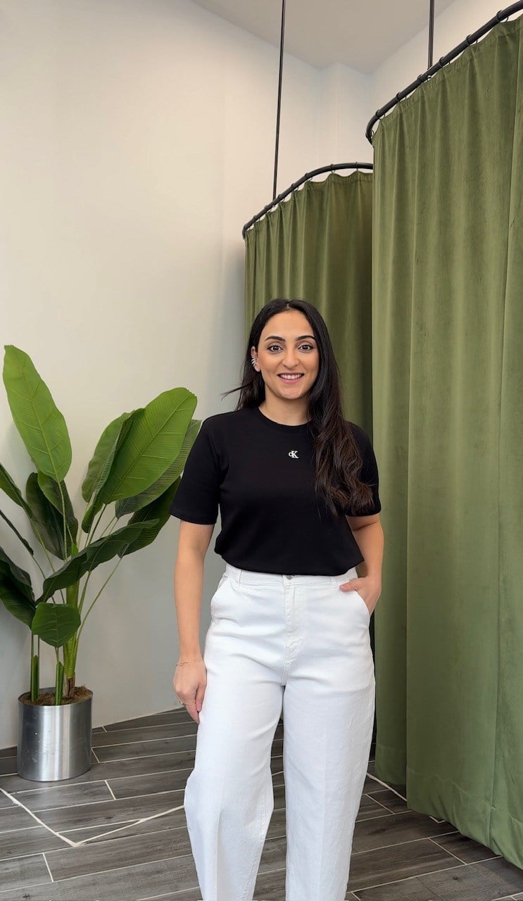 Siyah Ck Pamuklu Basic Tişört