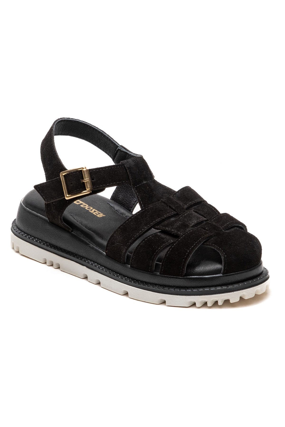 261739 Siyah Süet Kadın Sandalet