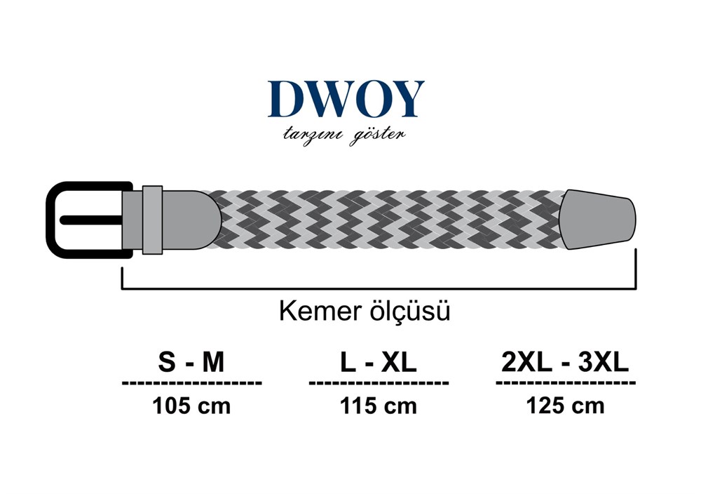Lacivert Elastik Örgü Kemer (OKLCV545)
