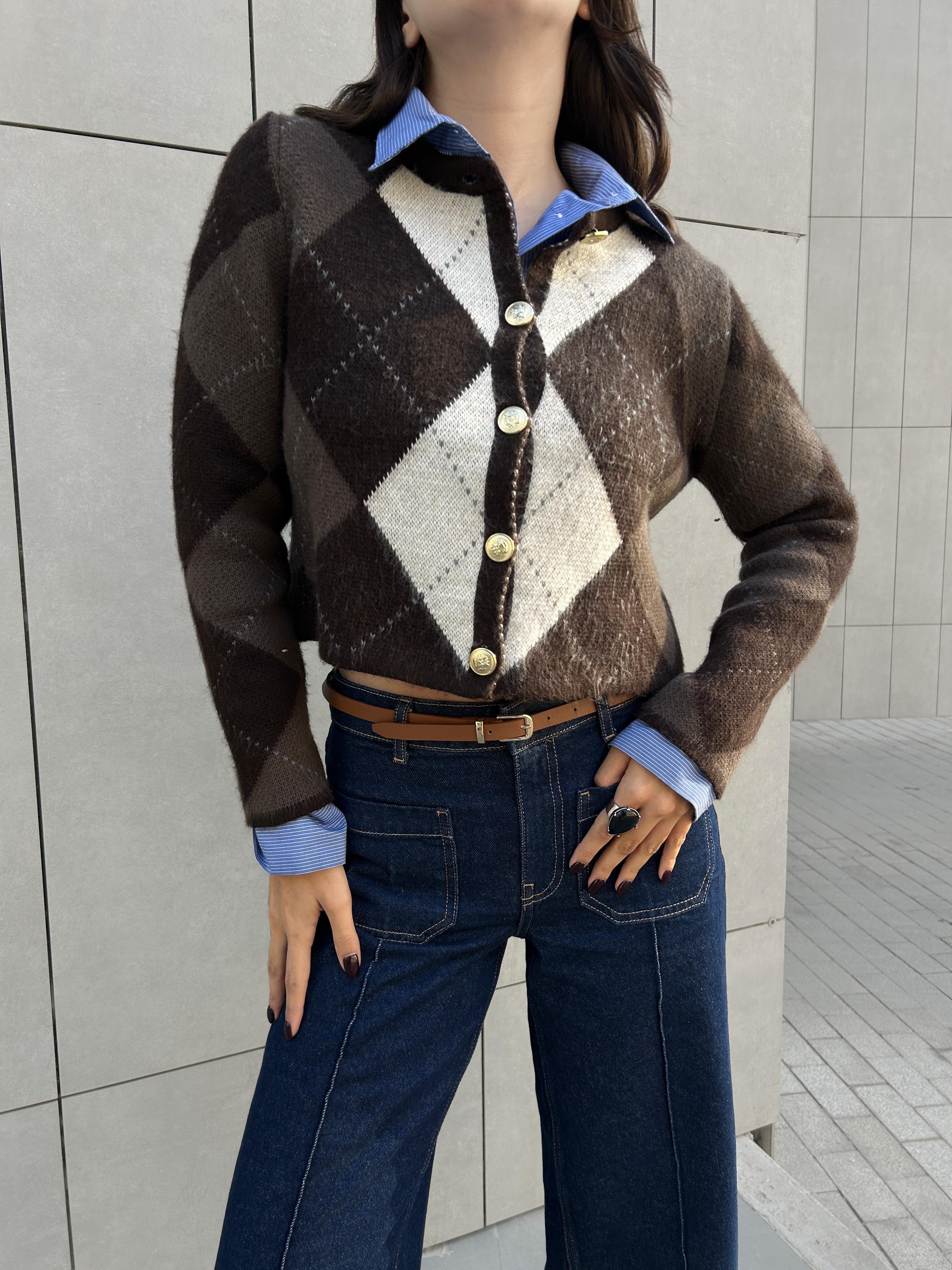  Kadın Bordo Düğmeli Şardonlu Hırka 5570