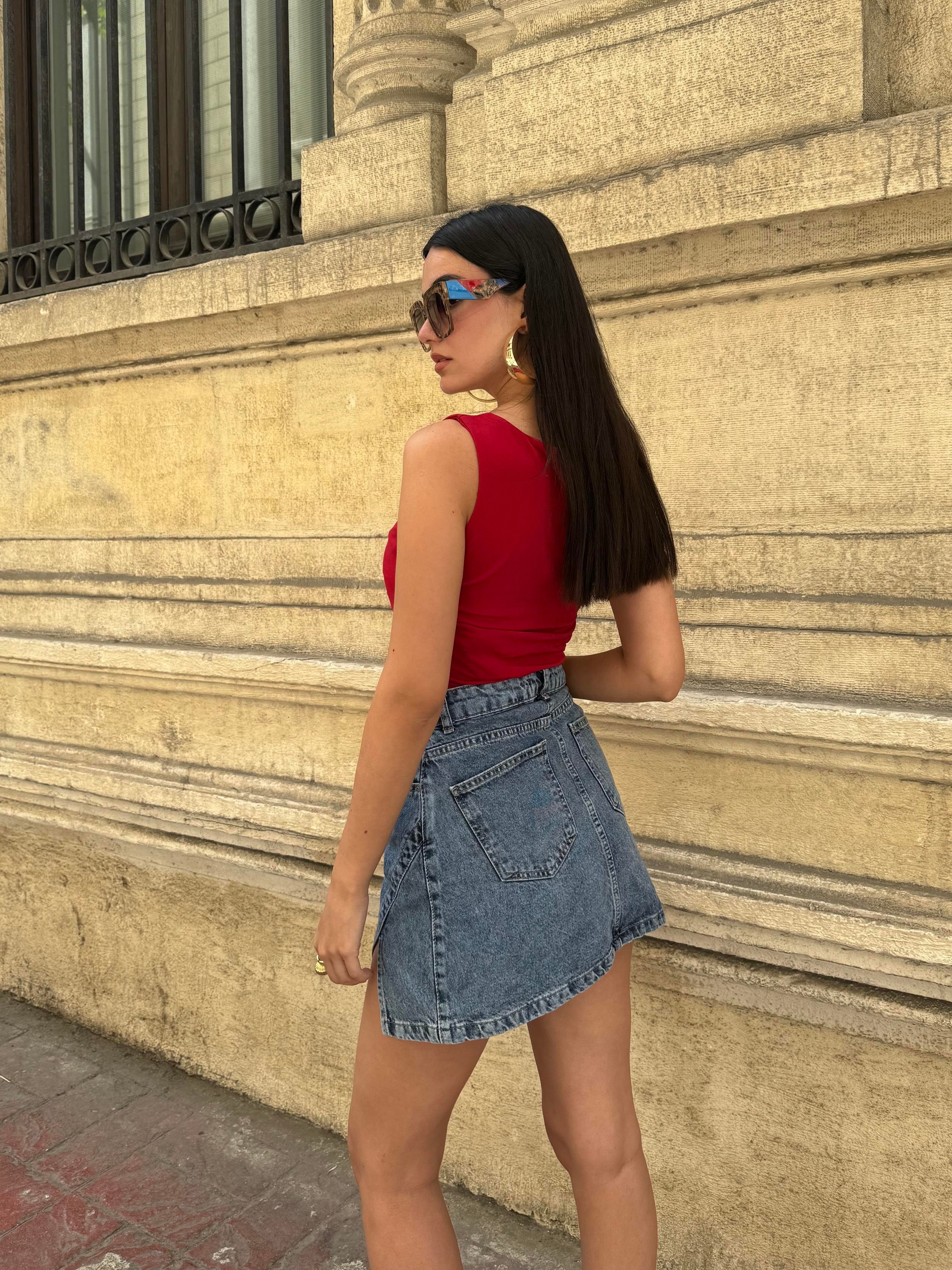 Bordo Kalın Askılı Kadın Bluz 27273