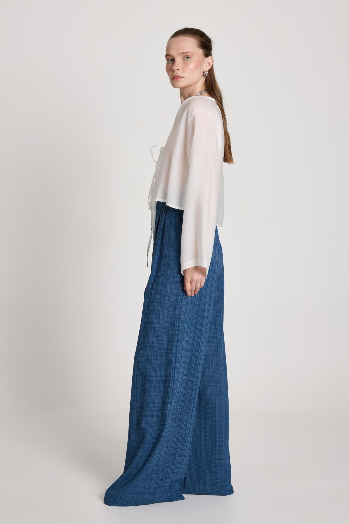 Claire Palazzo Pantolon İndigo