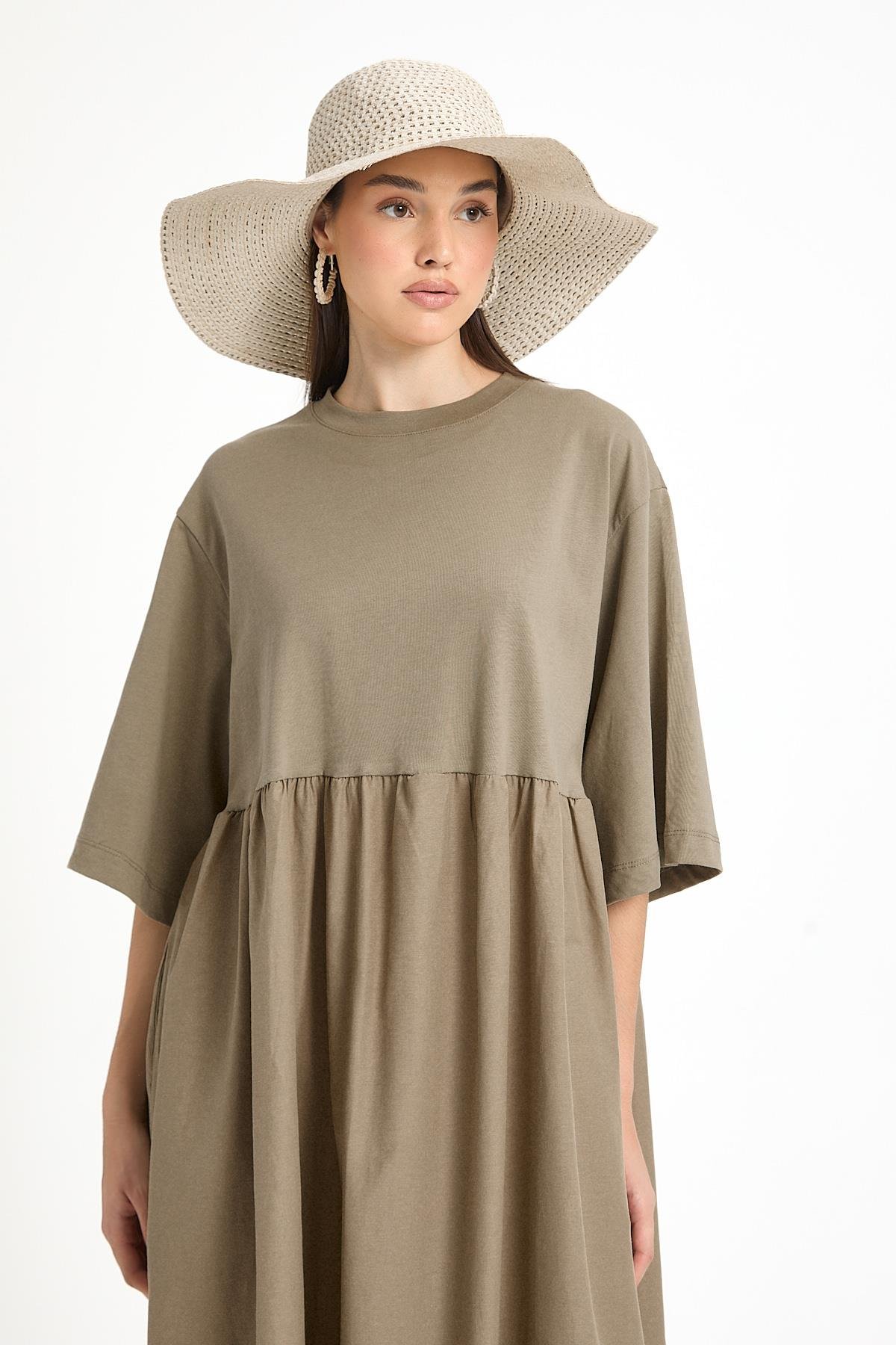 Fayette Oversize Elbise Haki