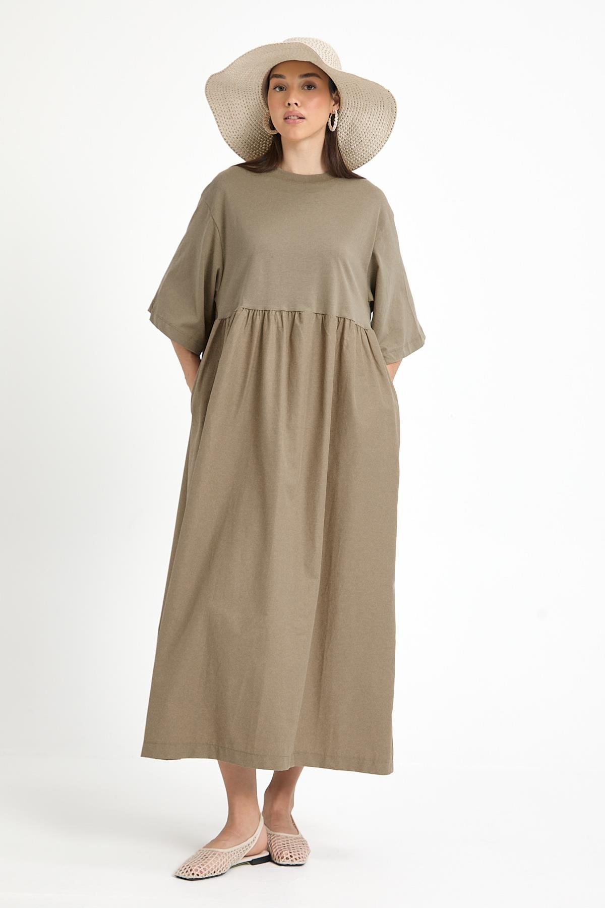 Fayette Oversize Elbise Haki