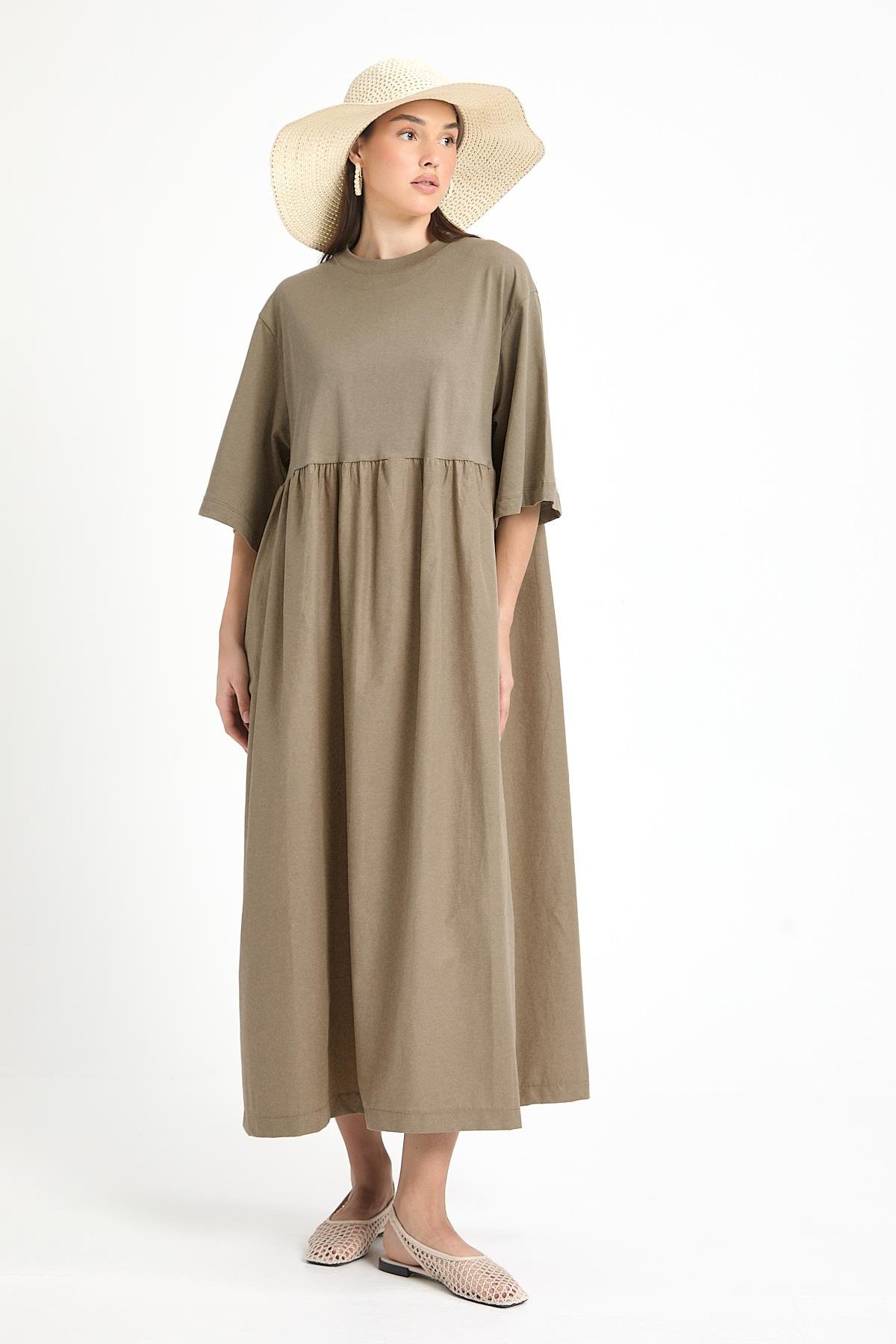 Fayette Oversize Elbise Haki