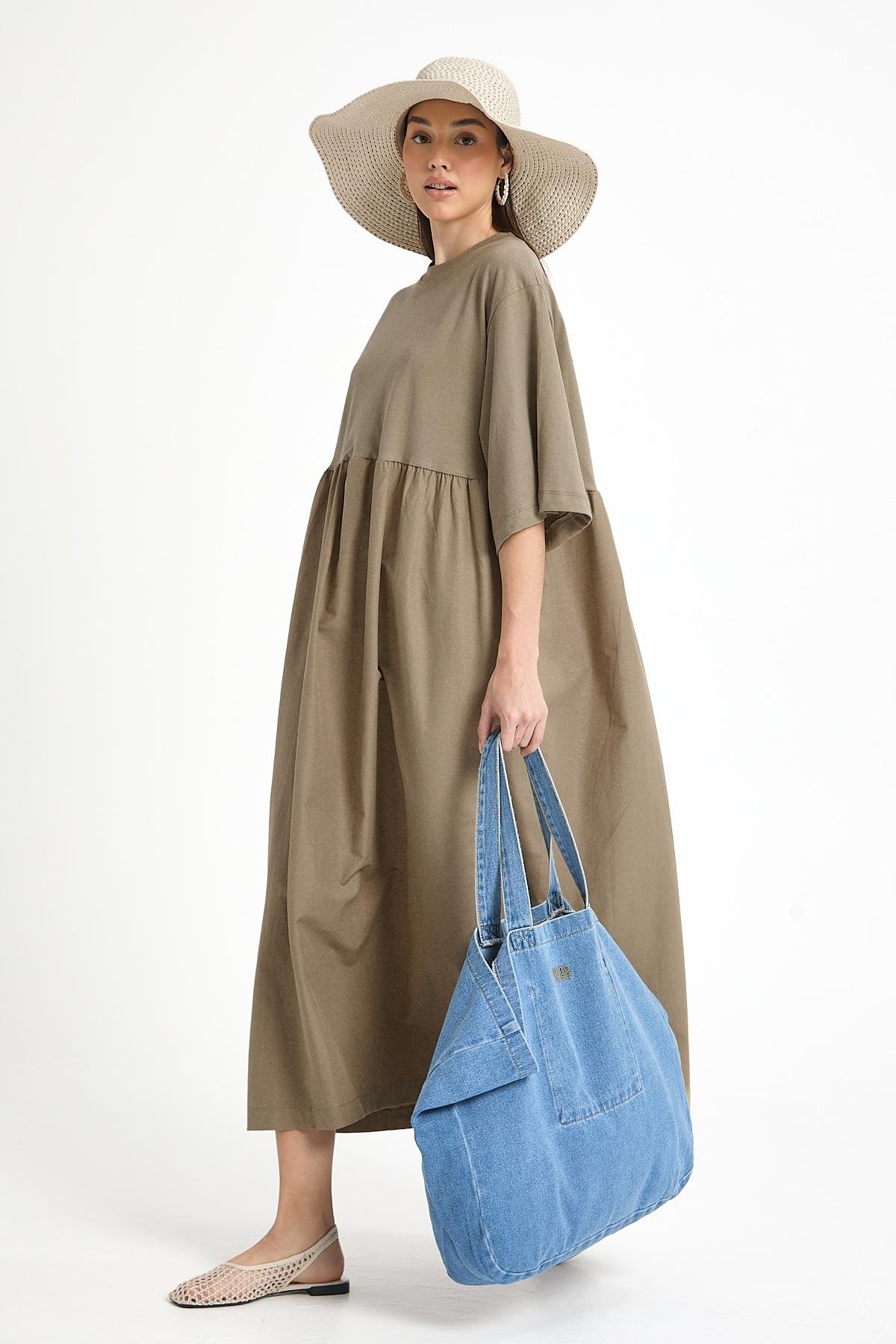 Fayette Oversize Elbise Haki