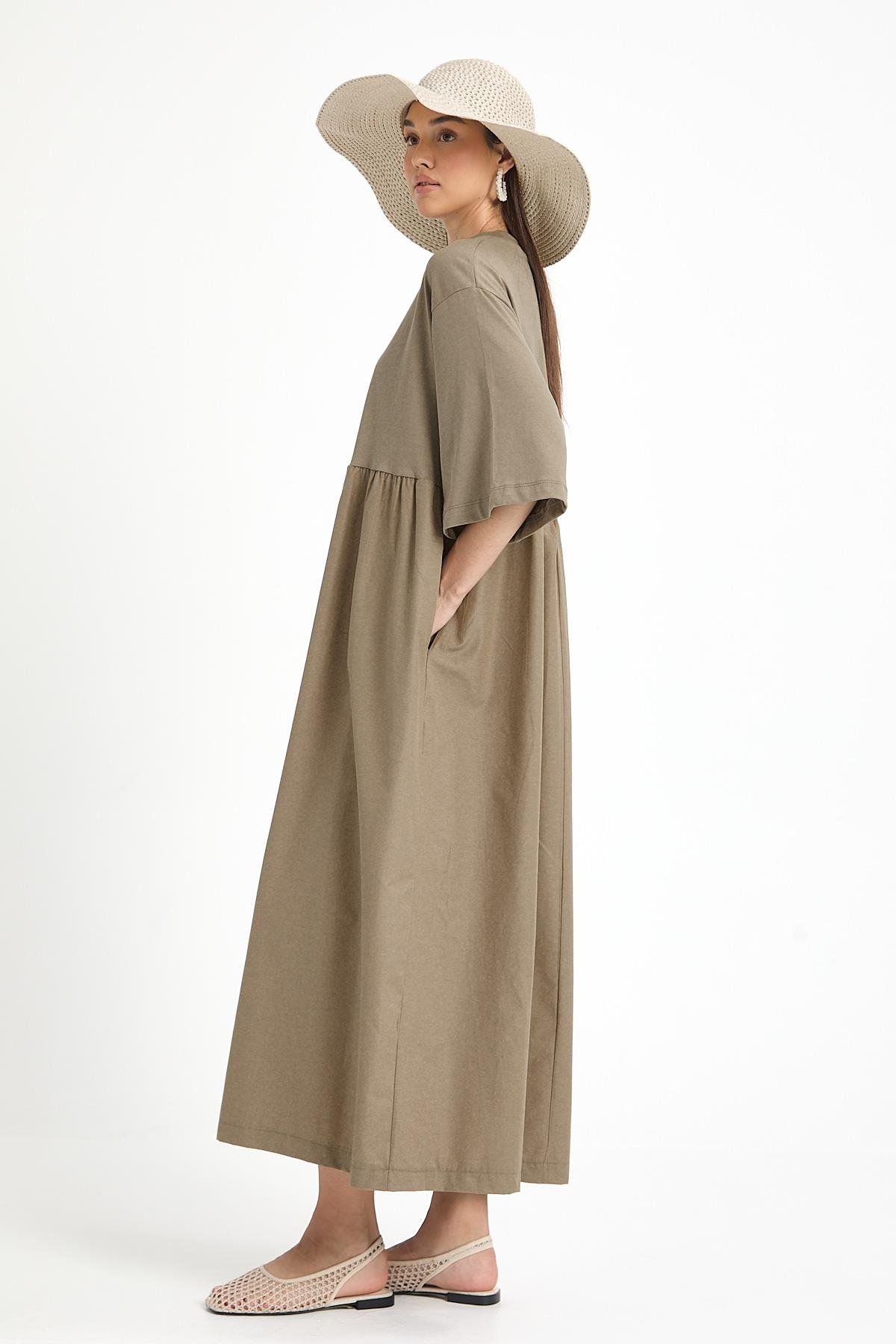 Fayette Oversize Elbise Haki