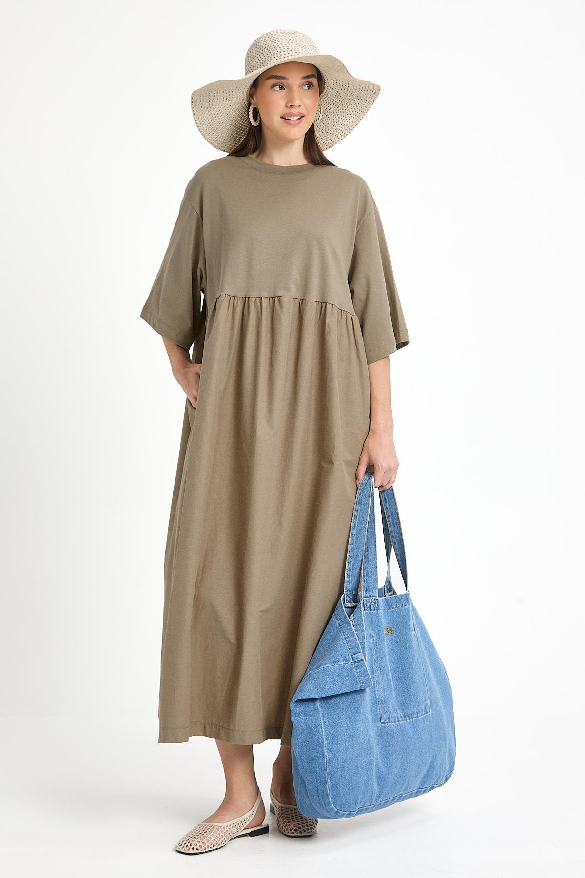 Fayette Oversize Elbise Haki