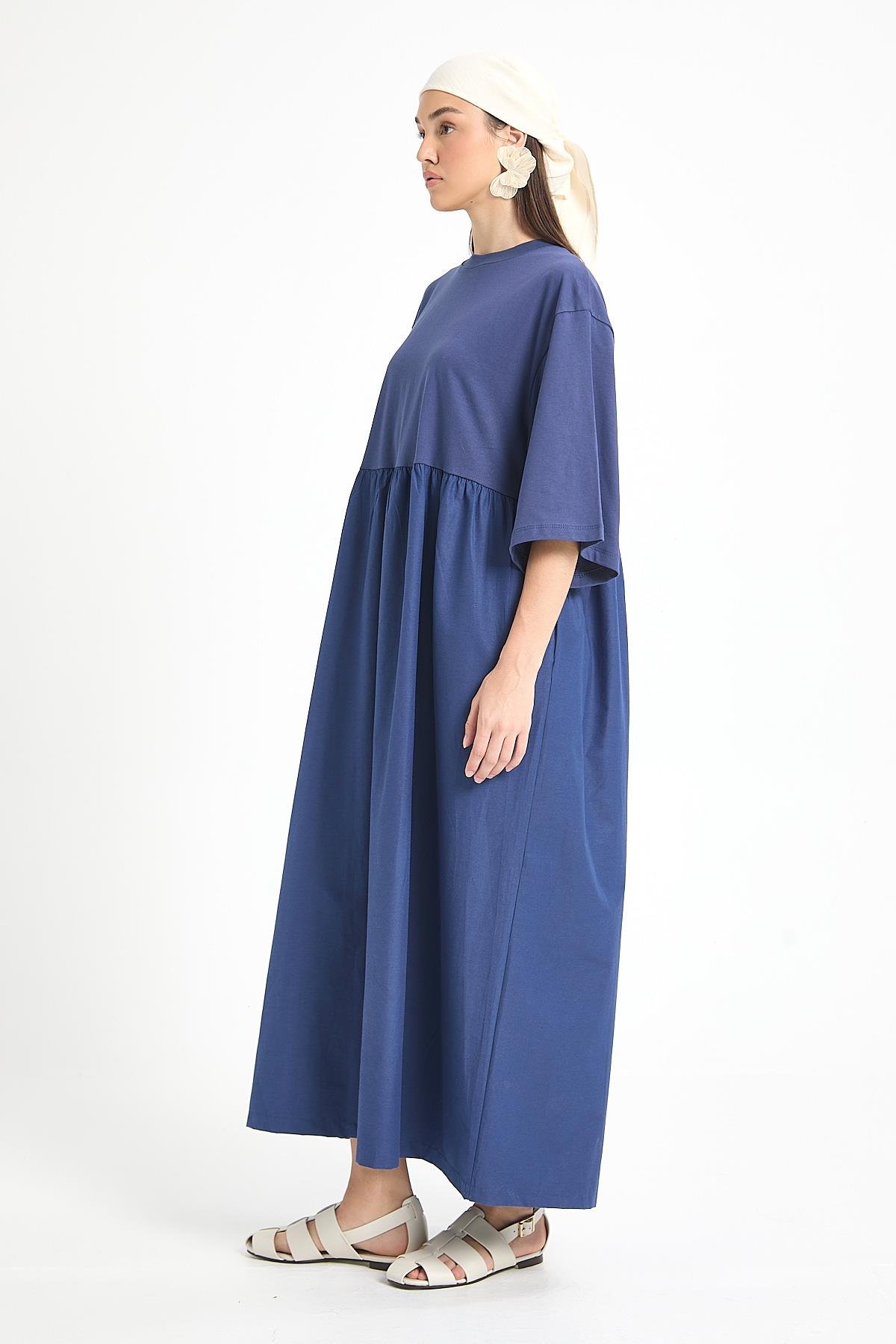 Fayette Oversize Elbise Lacivert