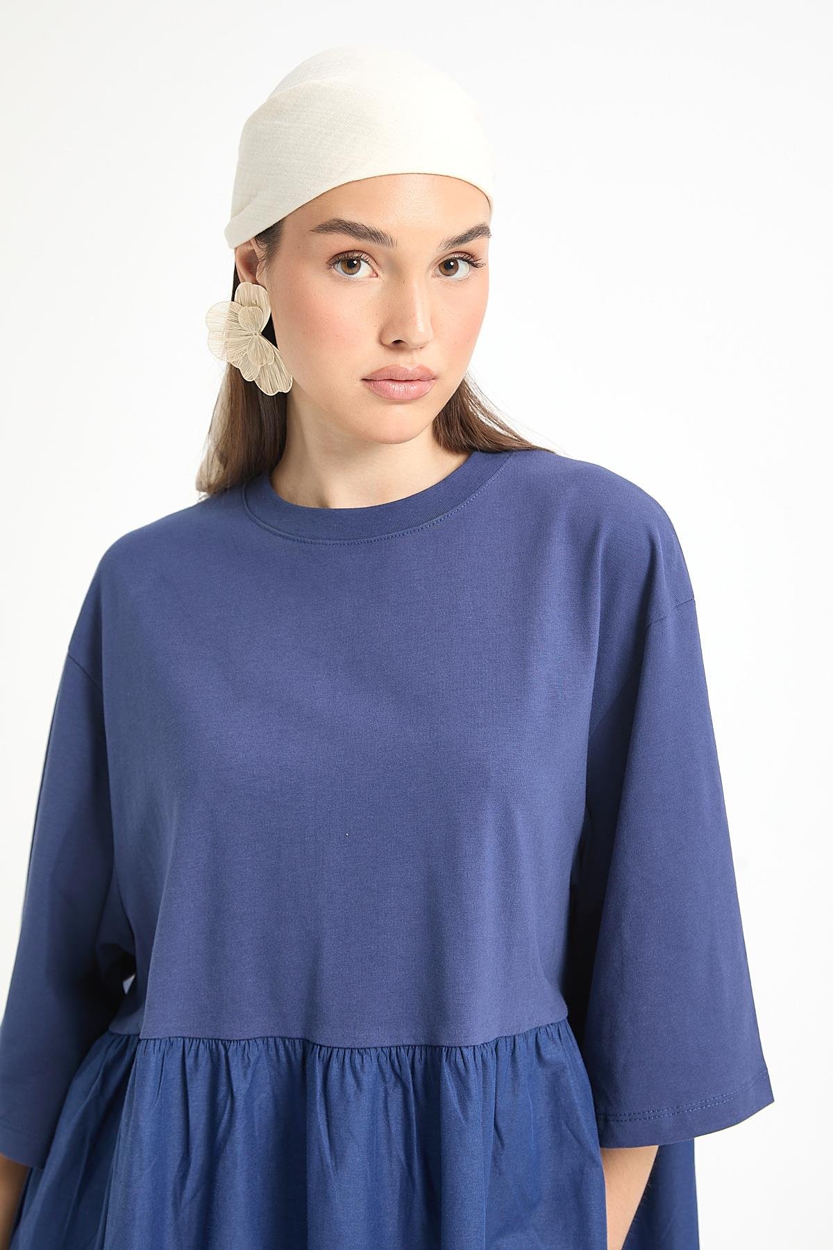 Fayette Oversize Elbise Lacivert