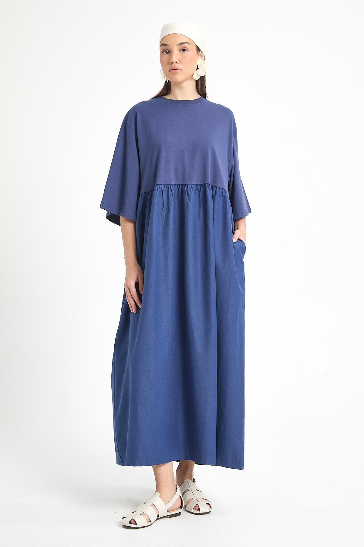 Fayette Oversize Elbise Lacivert