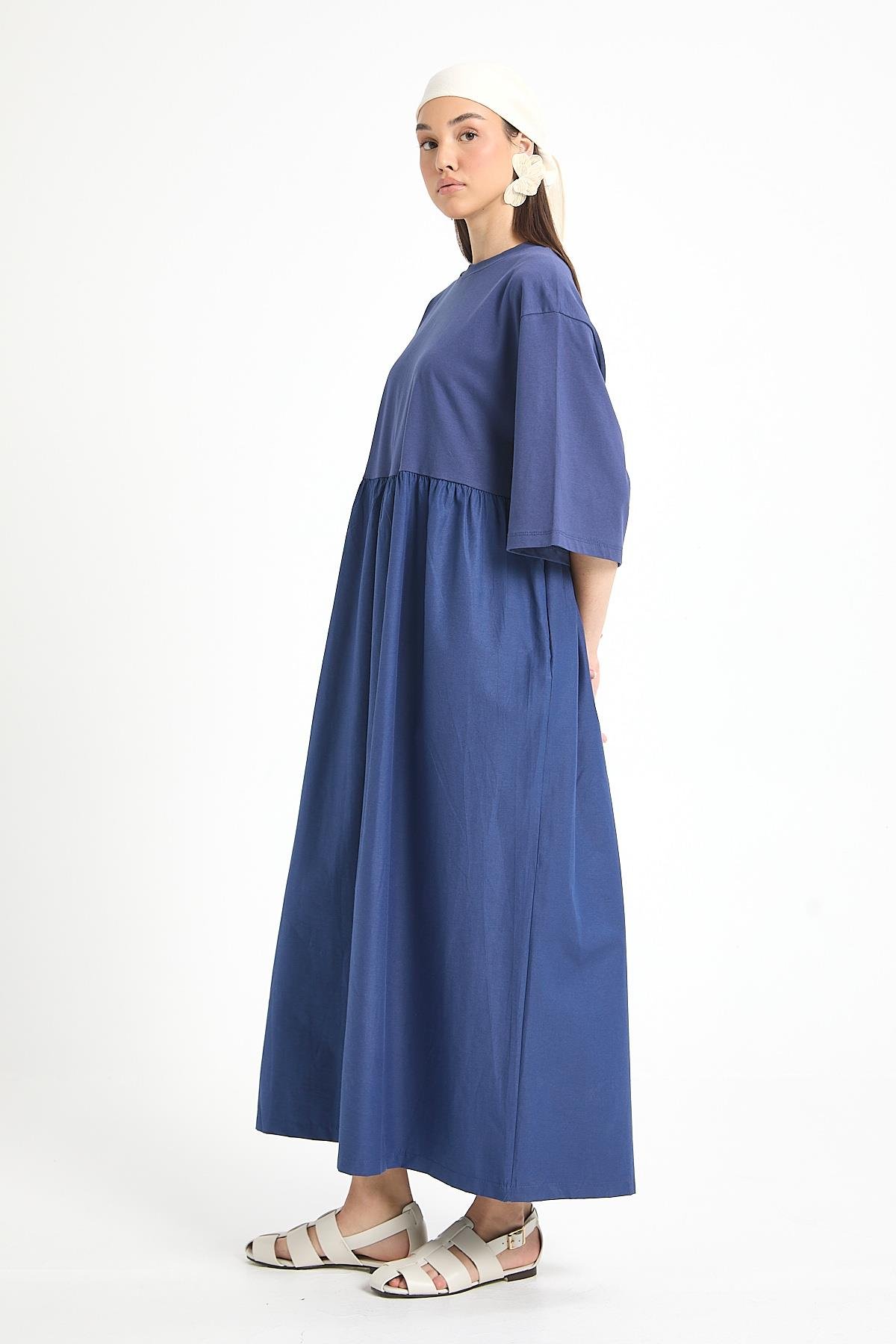 Fayette Oversize Elbise Lacivert