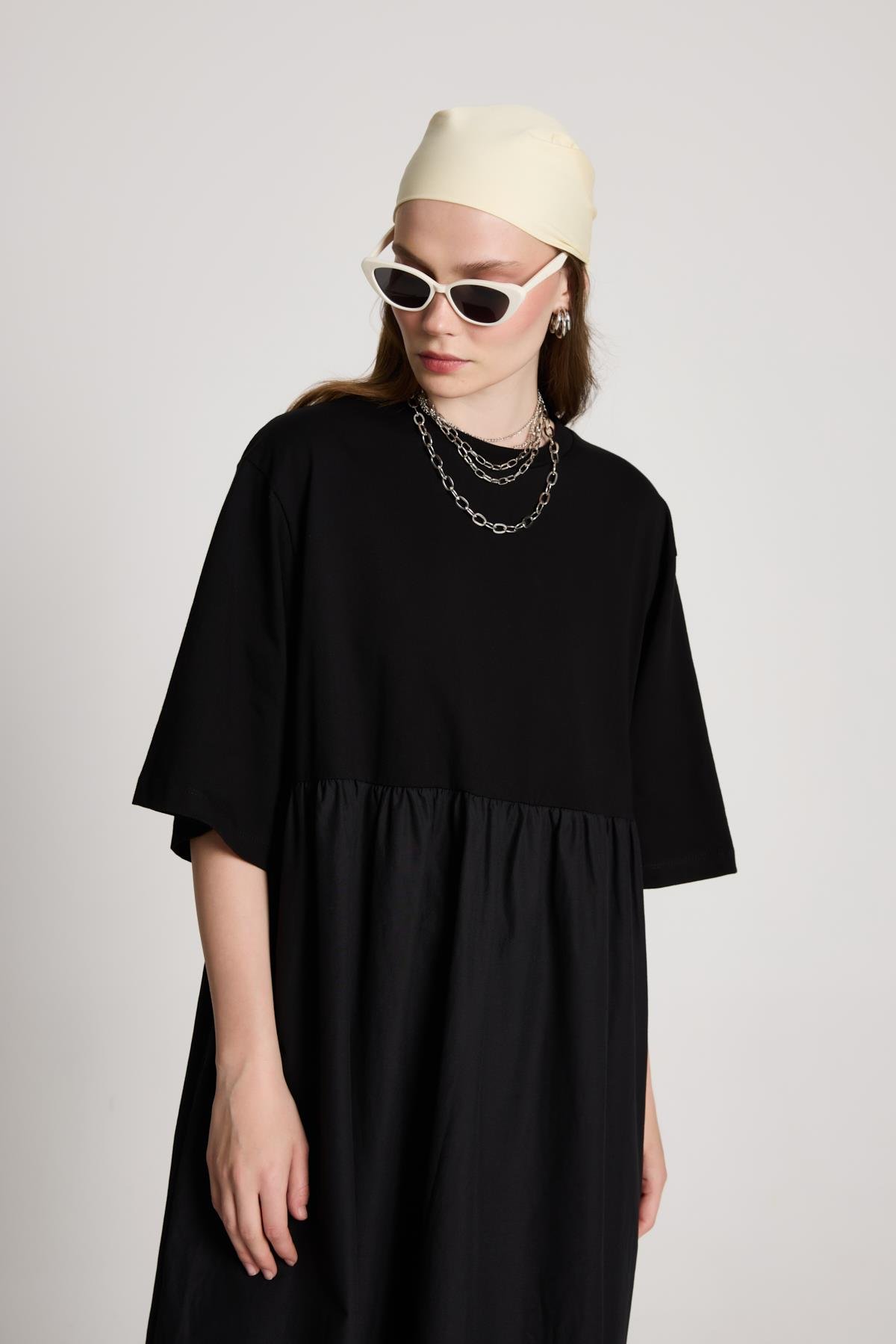 Fayette Oversize Elbise Siyah