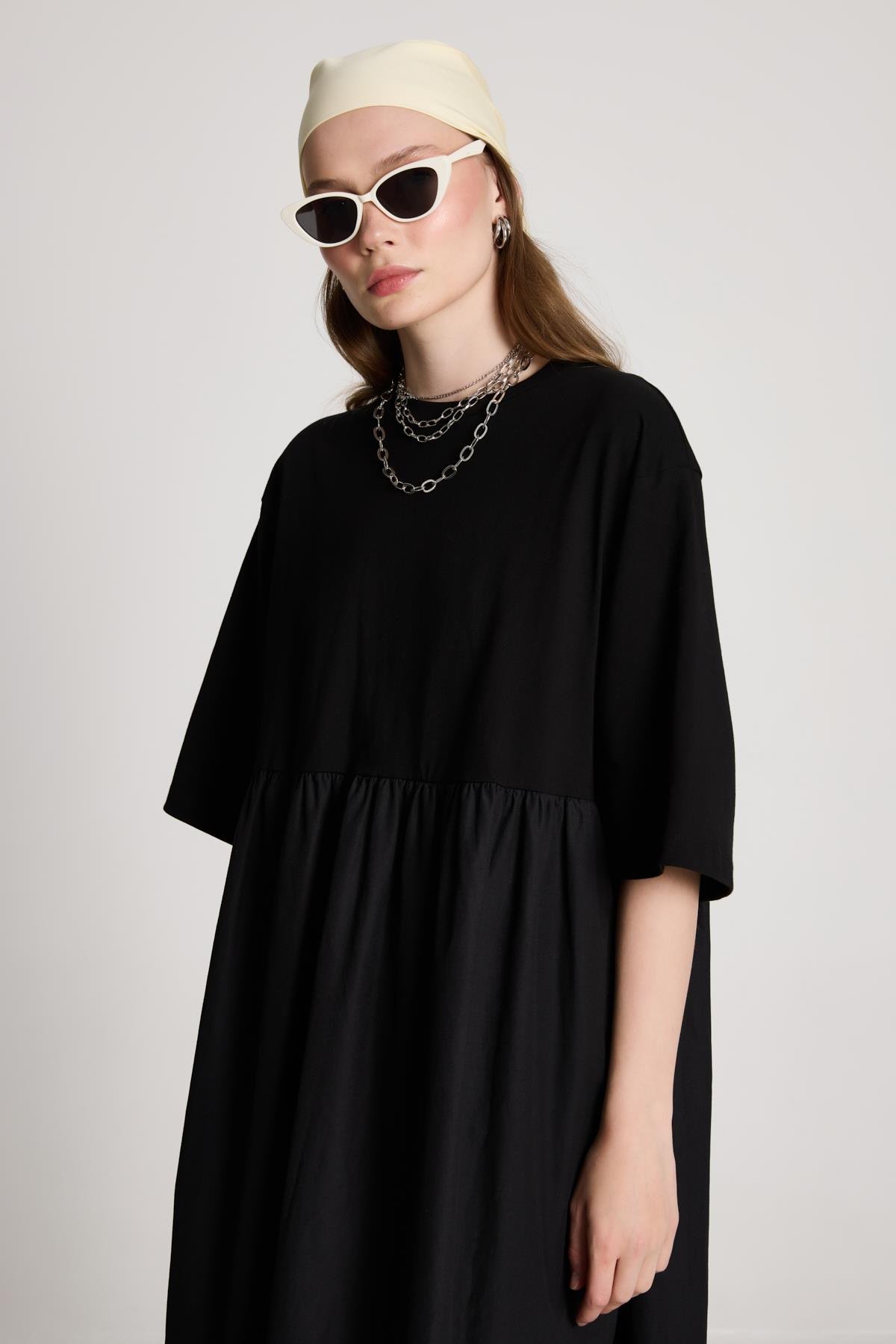 Fayette Oversize Elbise Siyah