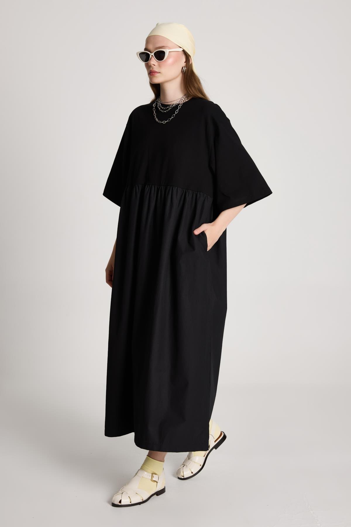 Fayette Oversize Elbise Siyah