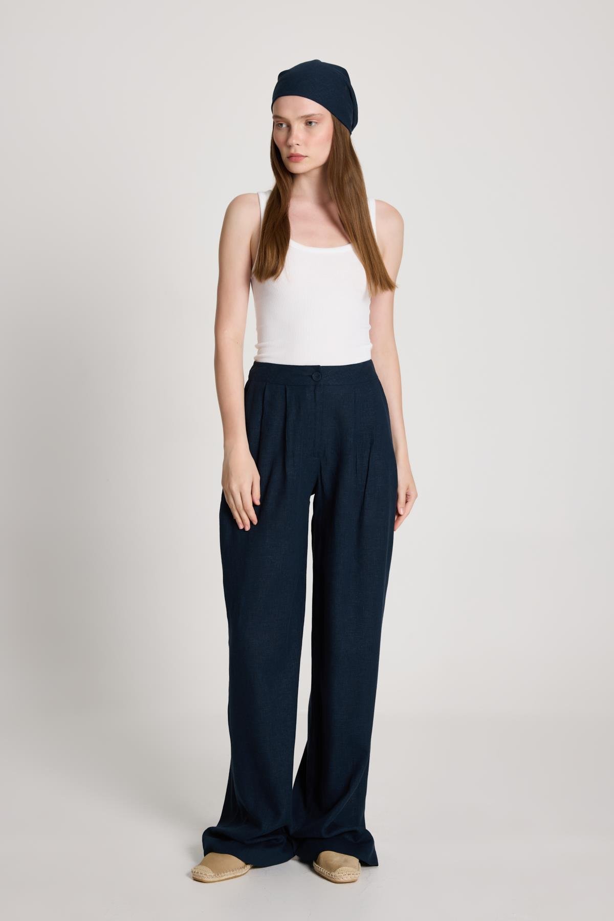 Gabrial Keten Pantolon Lacivert