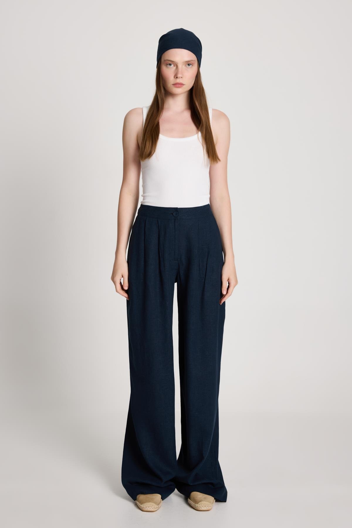 Gabrial Keten Pantolon Lacivert