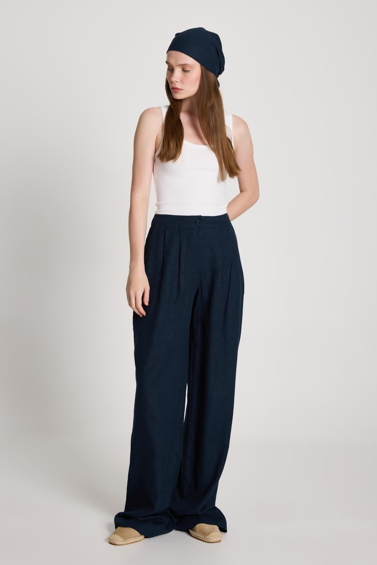 Gabrial Keten Pantolon Lacivert