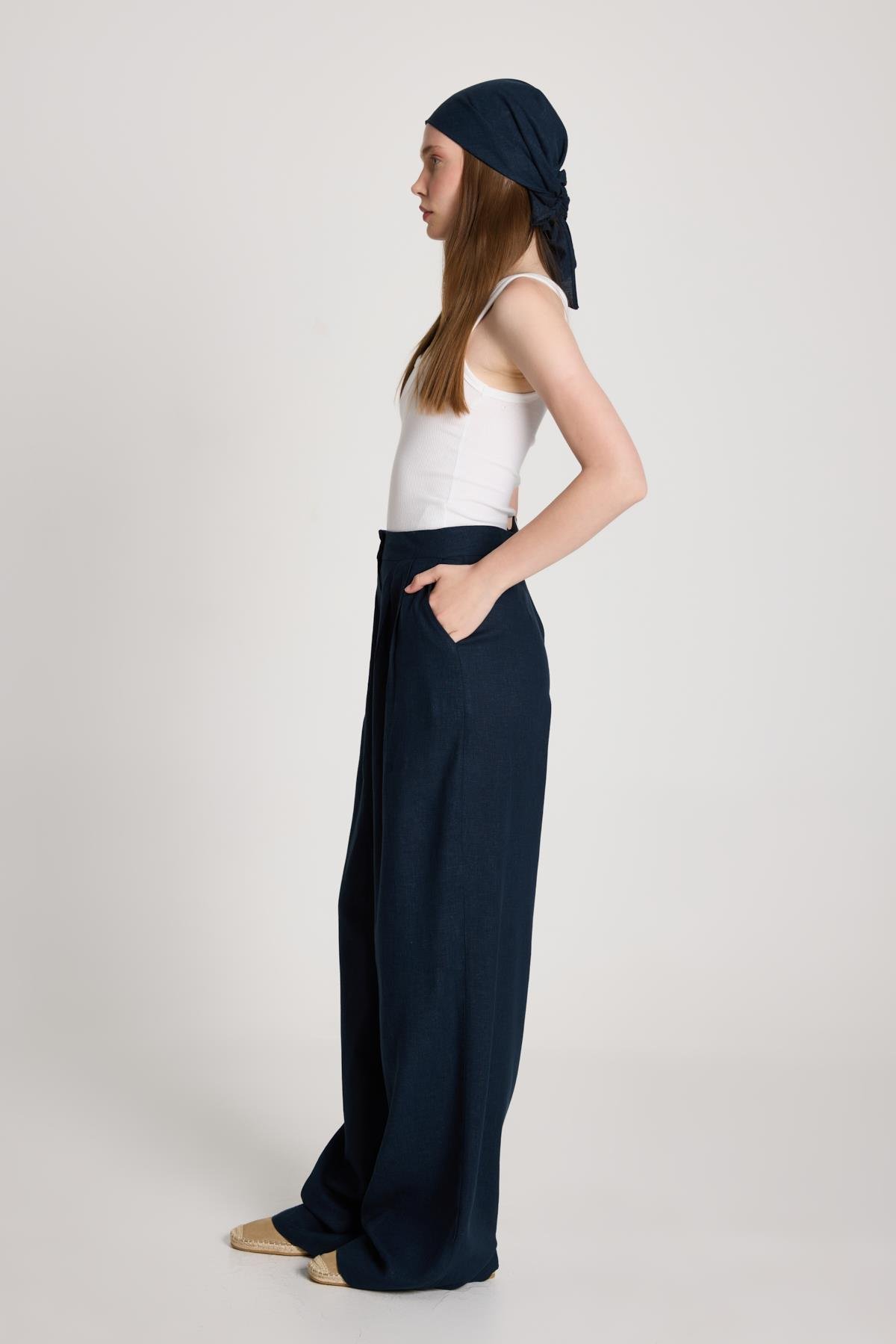 Gabrial Keten Pantolon Lacivert