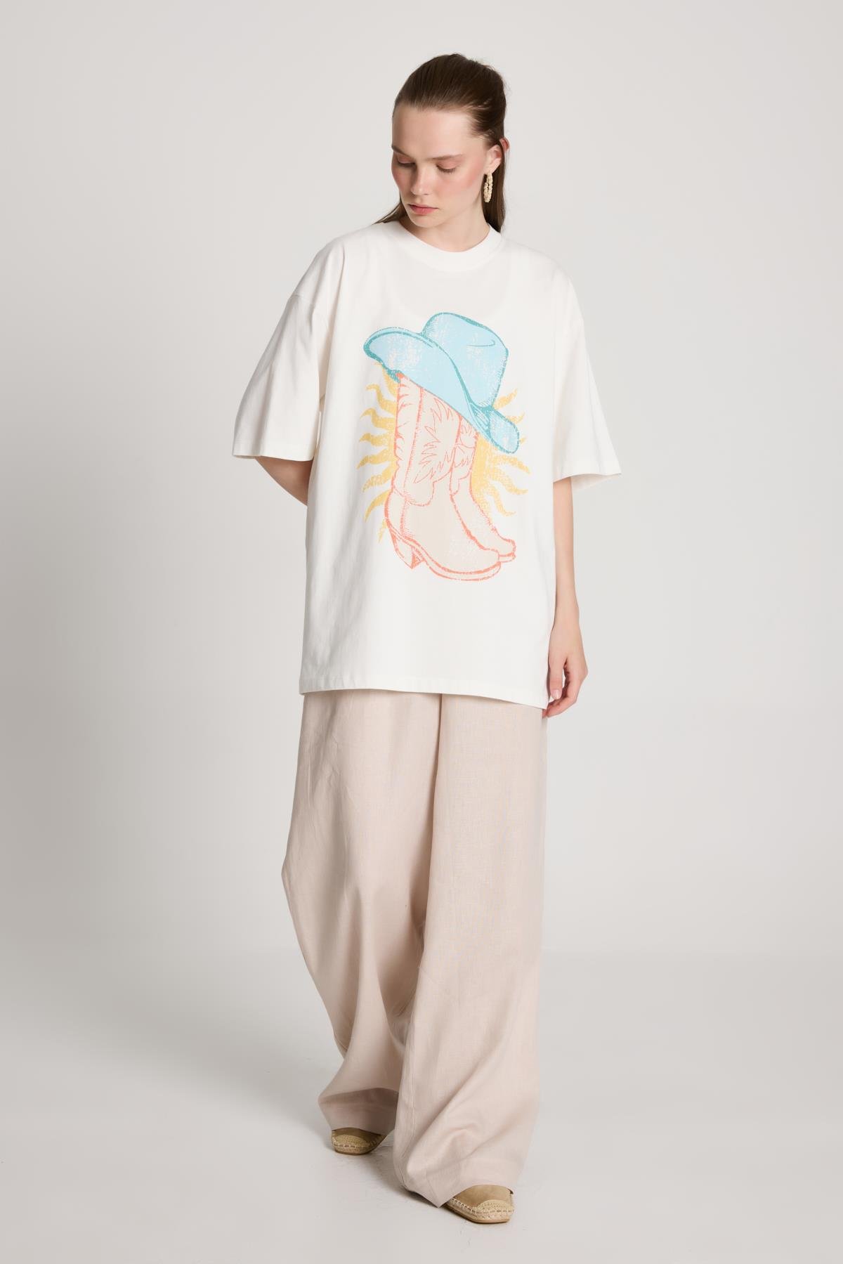 Gabrial Keten Pantolon Taş