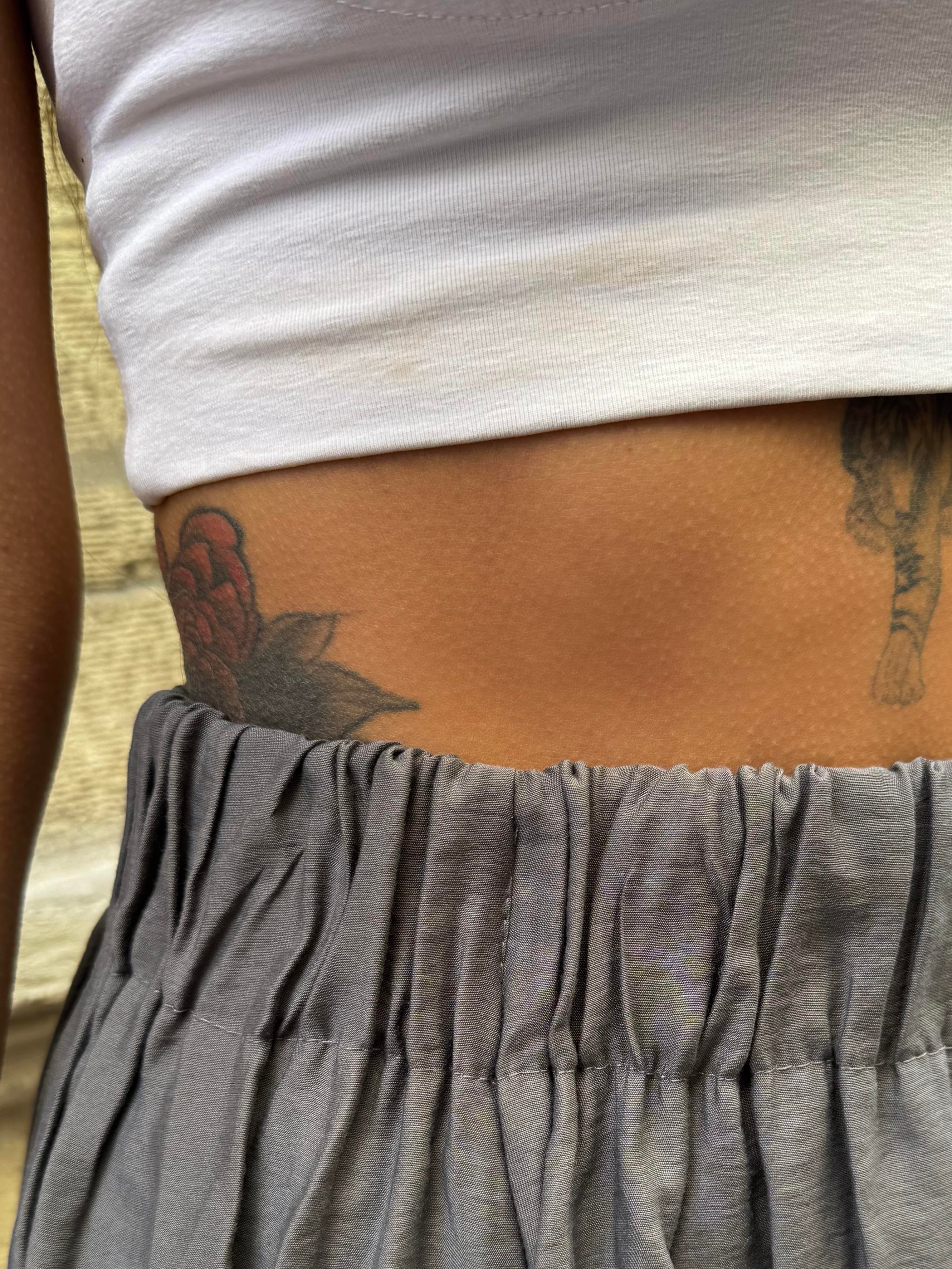 Kadın Antrasit %100 Modal Uzun Etek 29078