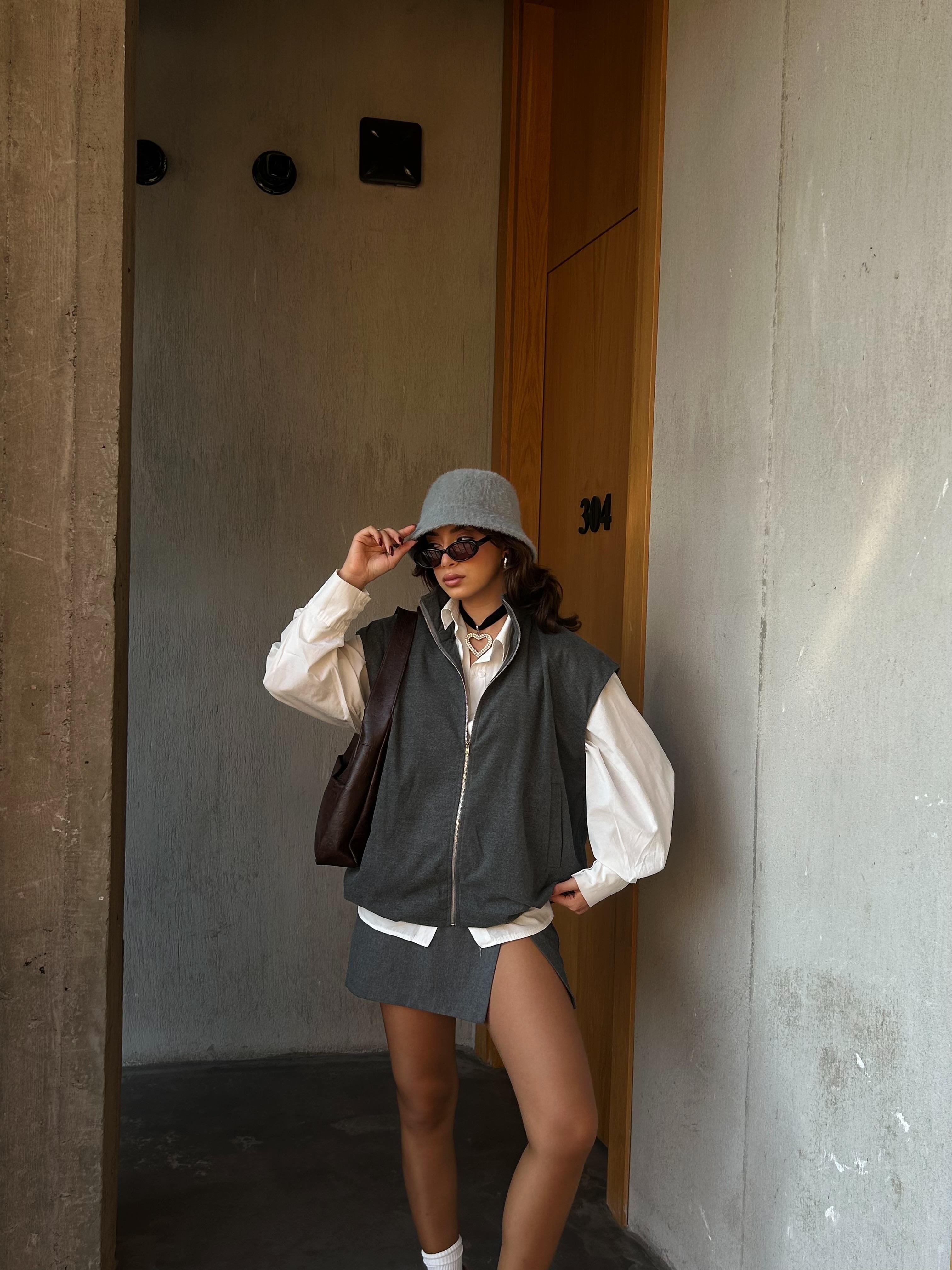 Kadın Antrasit Şardonlu Poliviskon Astarlı Balon Yelek 28266