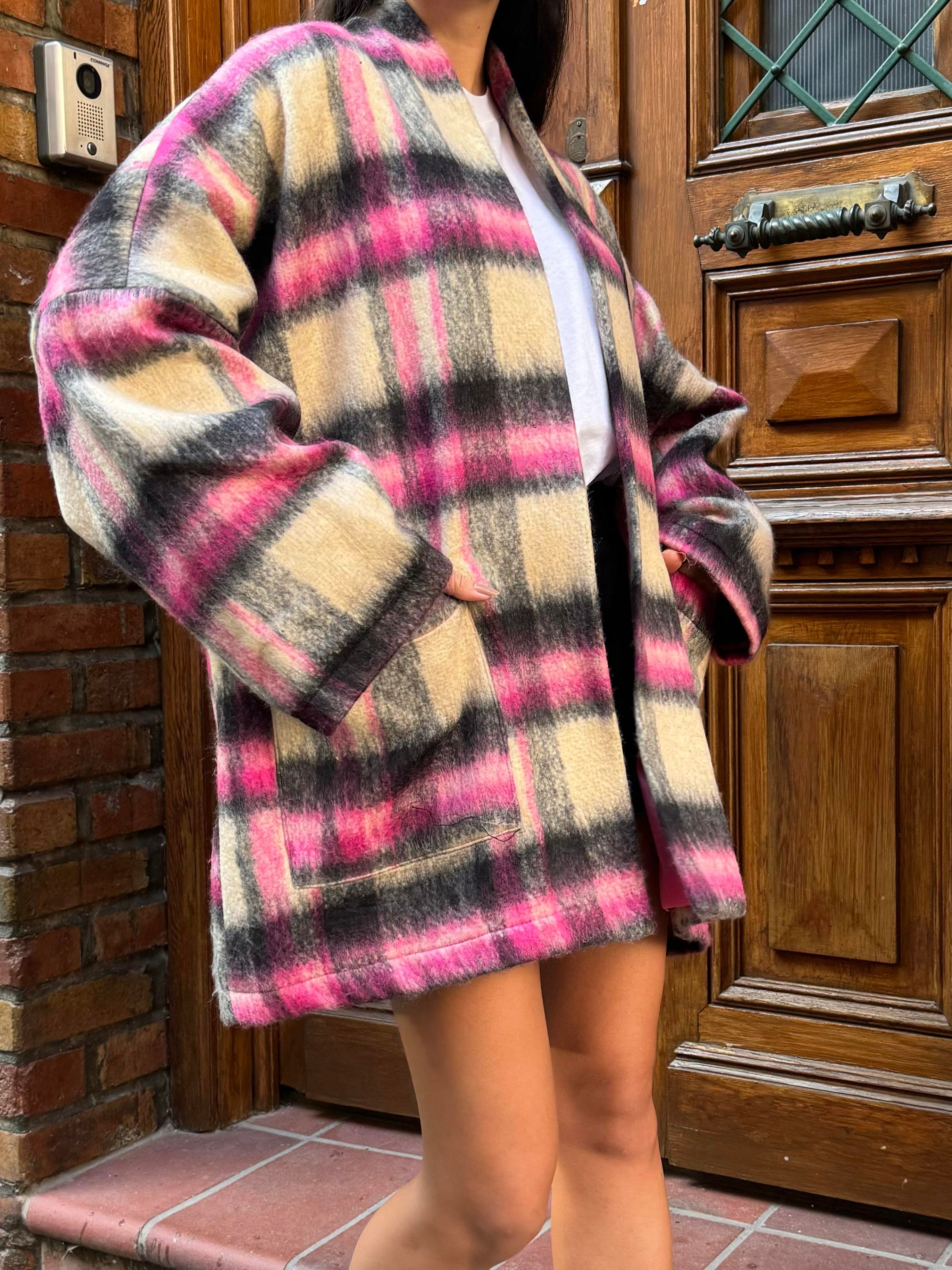 Kadın Astarlı Şardonlu Oversize Kaşe Hırka 26194