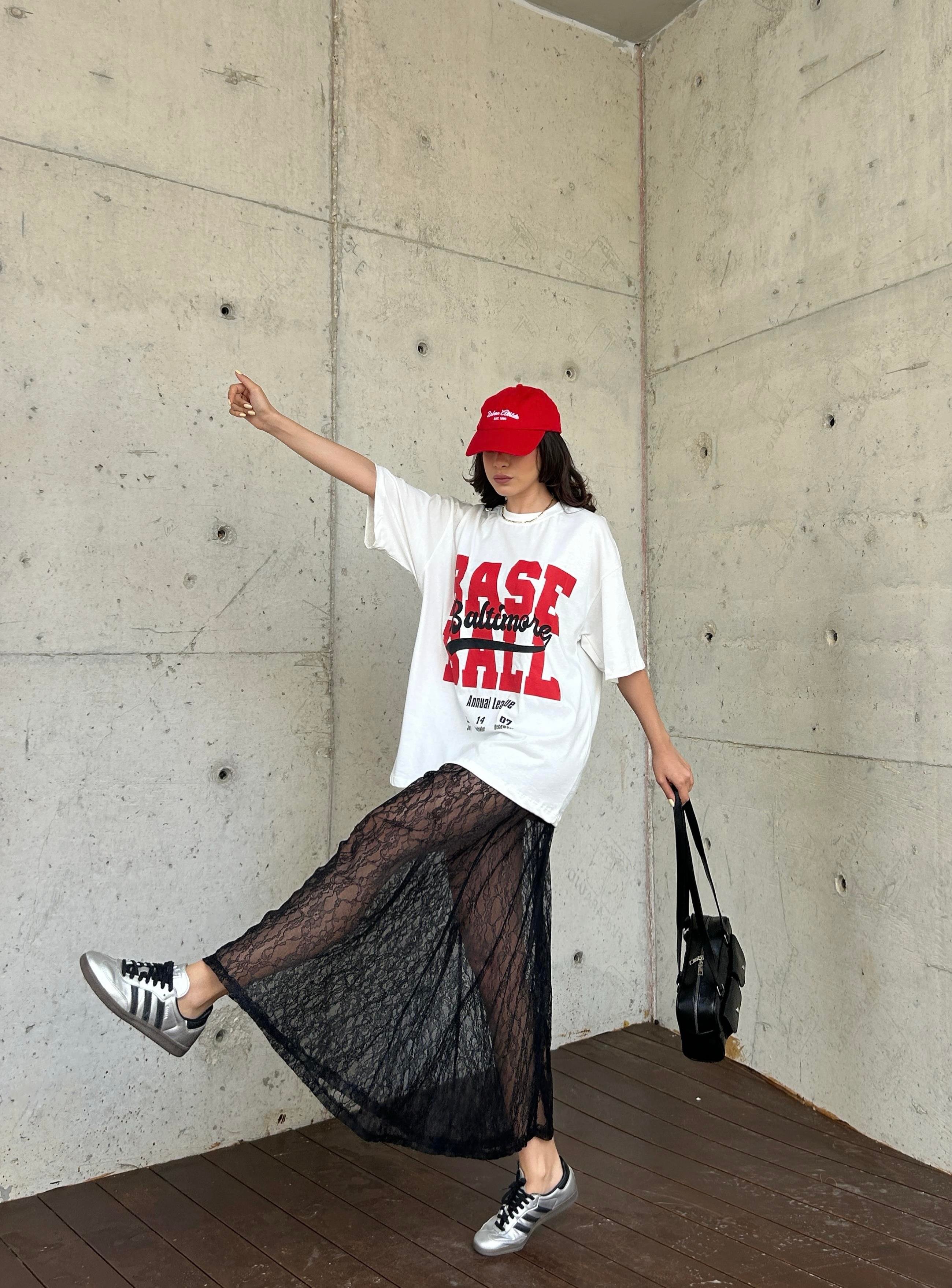 Kadın Beyaz %100 Pamuk Baskılı Oversize T-shirt 29179