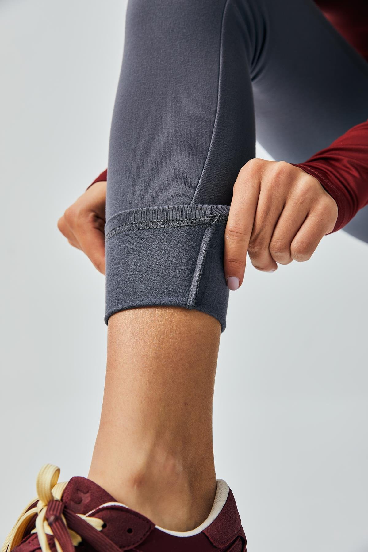 Kadın Füme Modal Kumaş Yüksek Bel Şardonlu Yumuşacık Tayt 28245