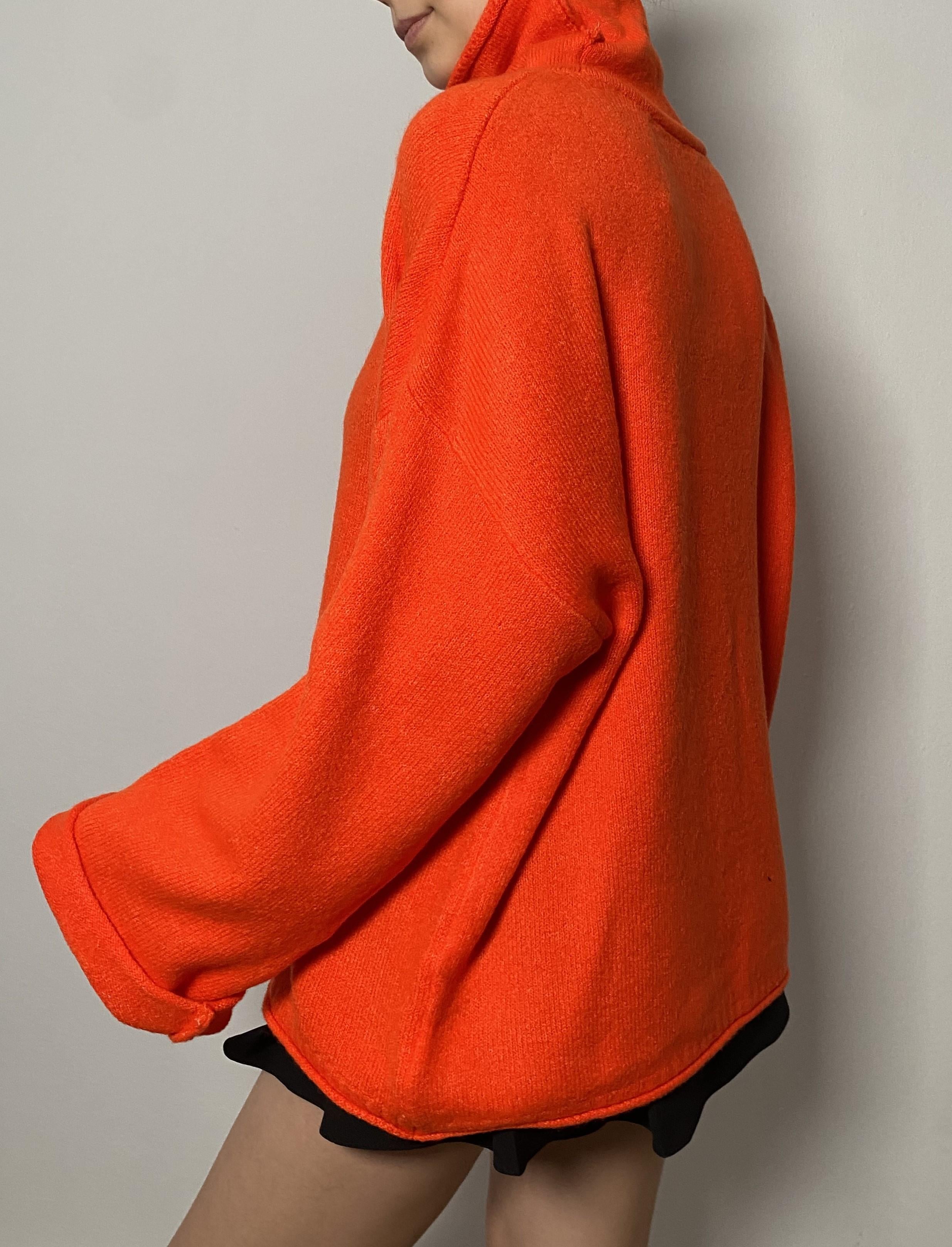 Nar Çiçeği Yumoş Oversize Balıkçı Yaka Triko Kazak 24309