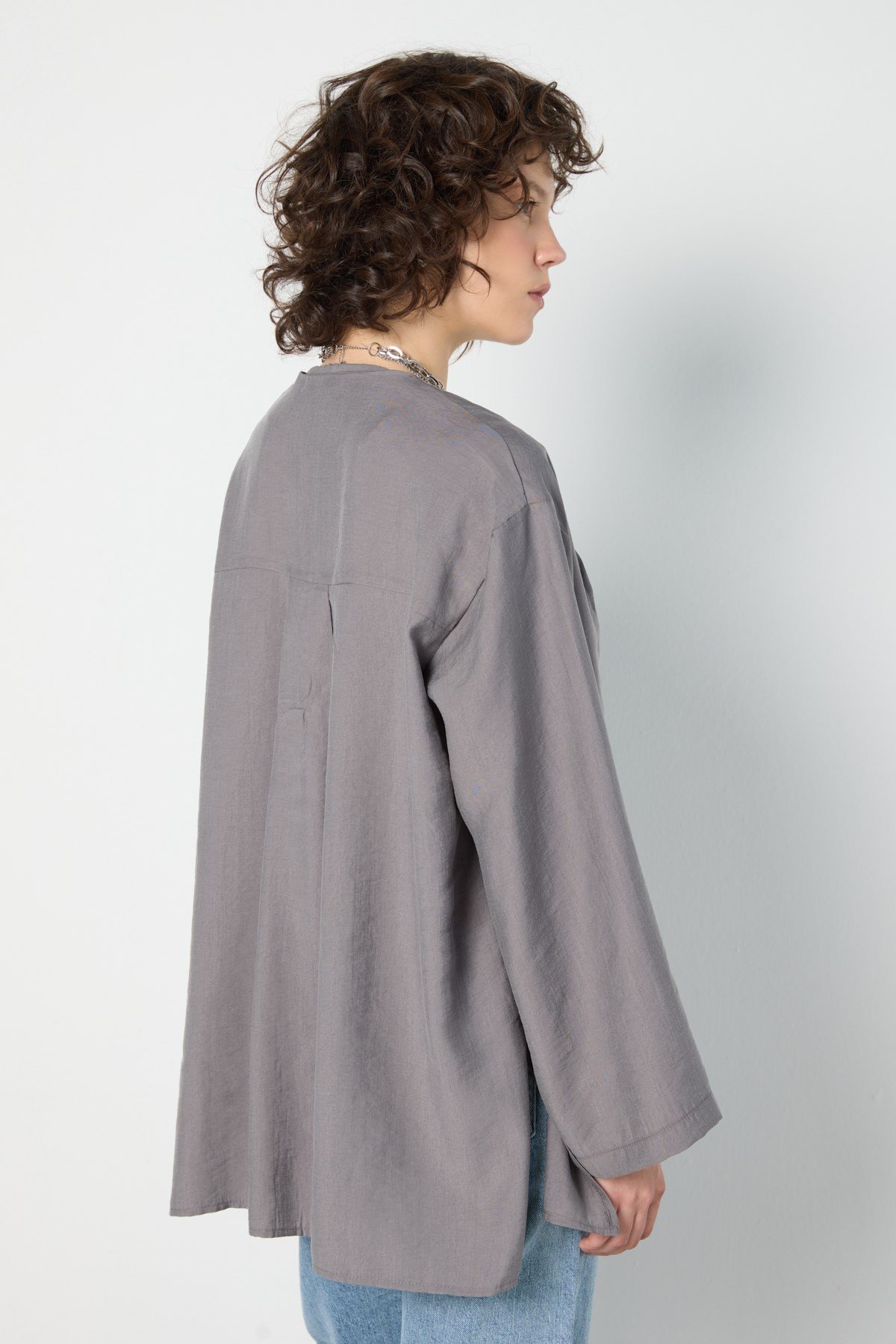 Oversize Tencel Kimono Antrasit
