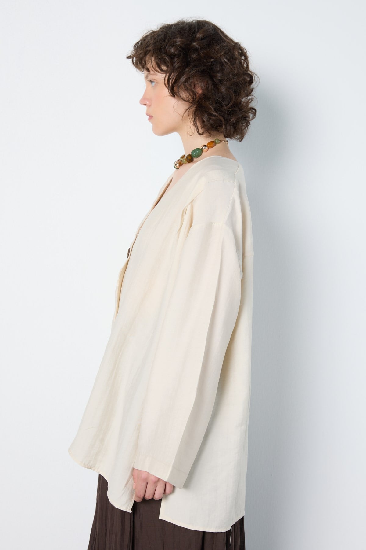 Oversize Tencel Kimono Taş