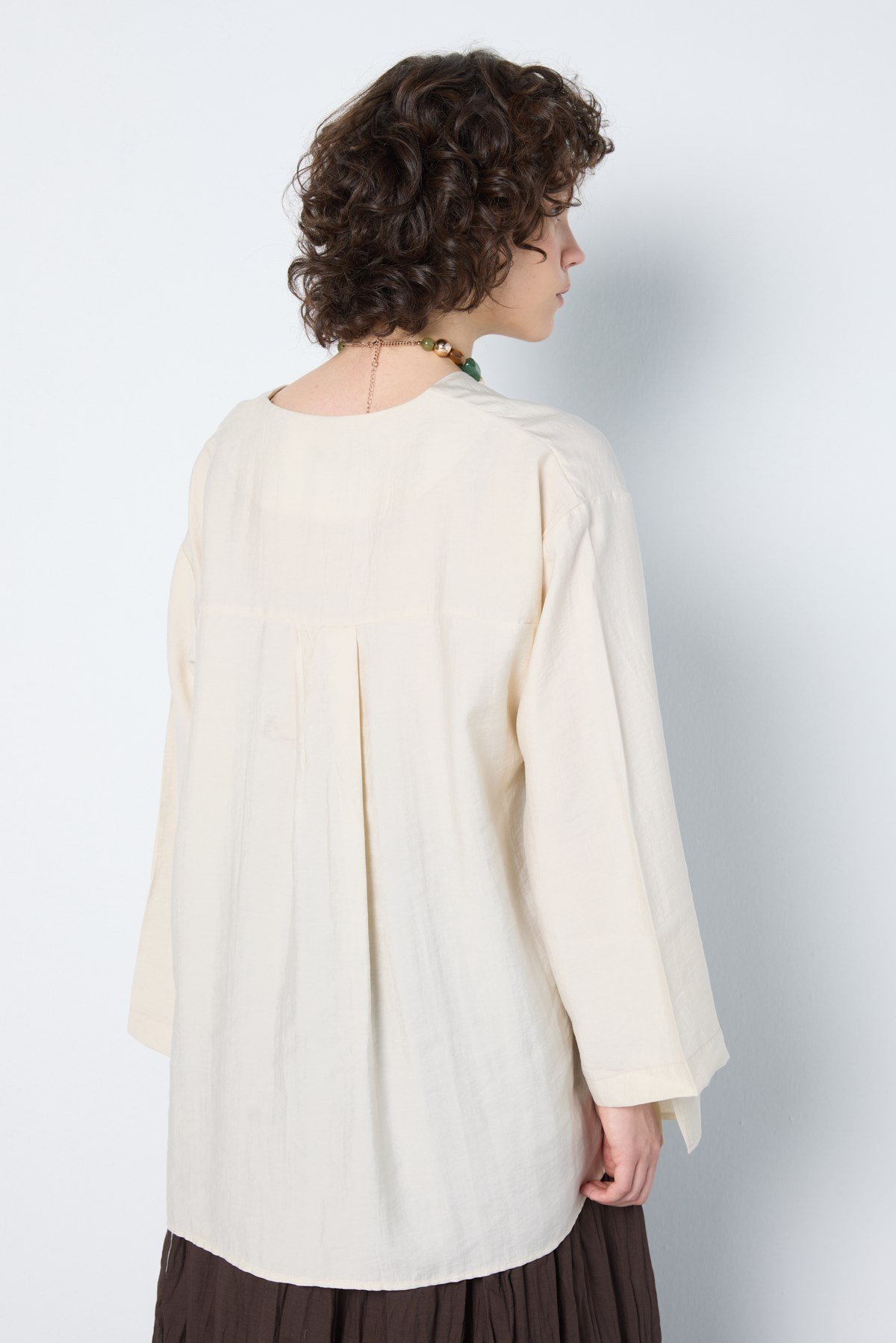 Oversize Tencel Kimono Taş