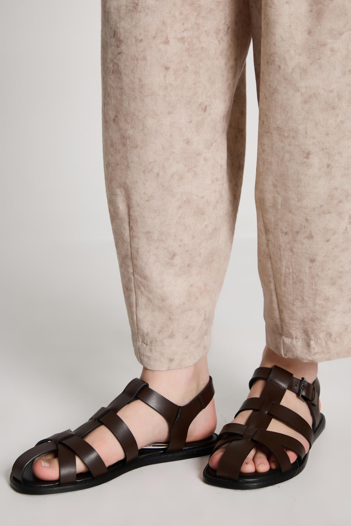 Pauline Keten Pantolon Taş