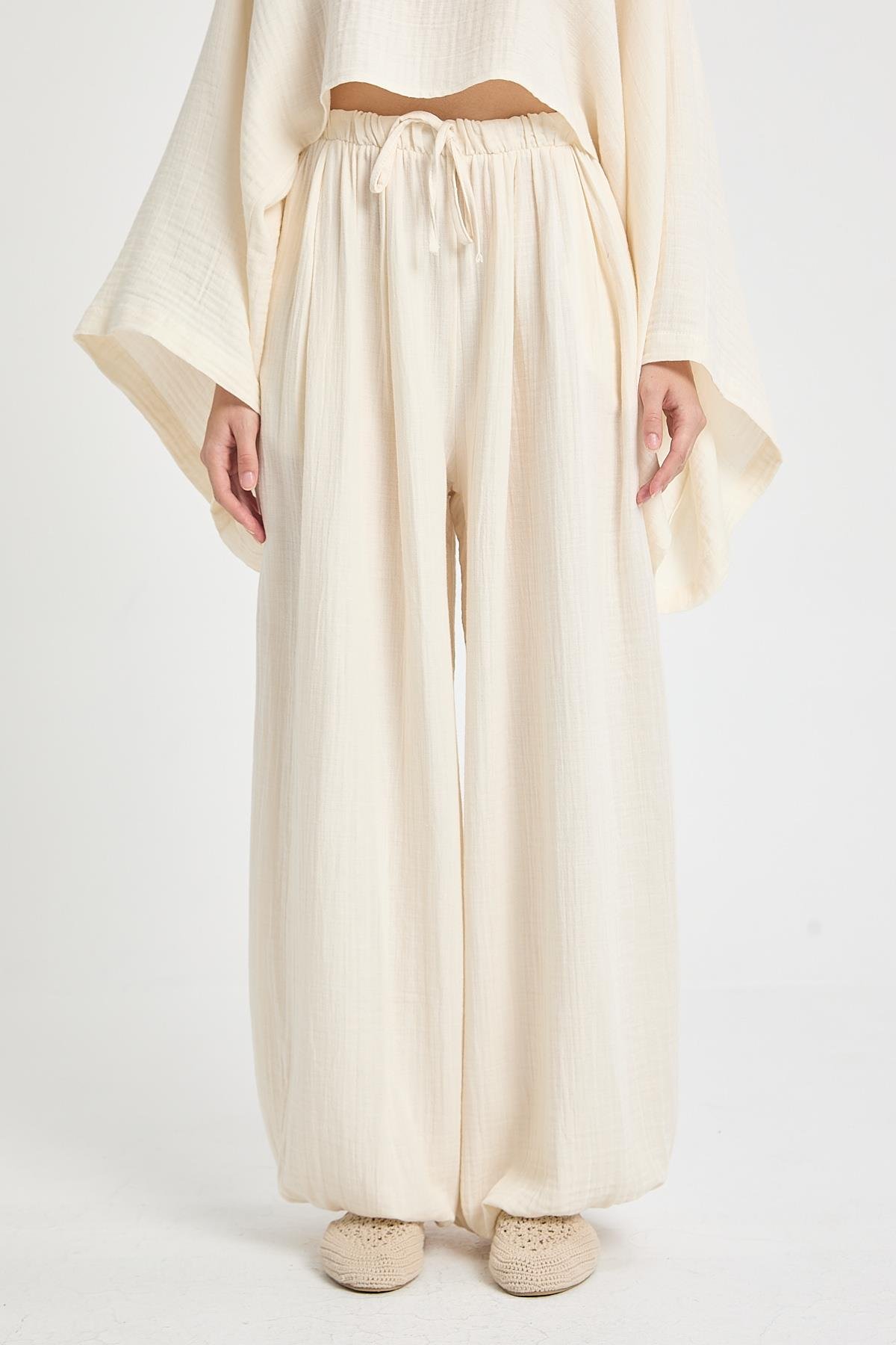 Percy Müslin Pantolon Natur