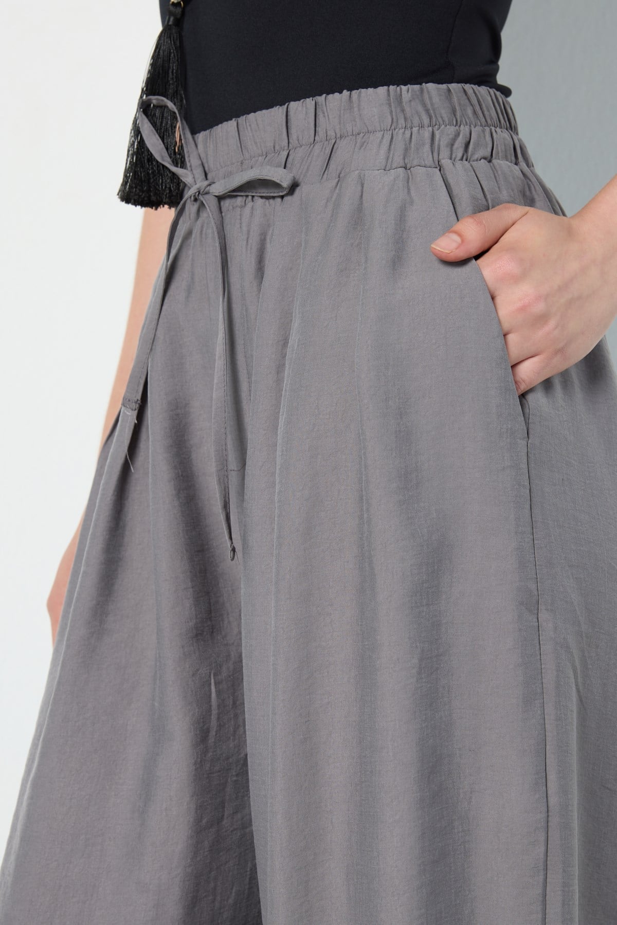 Premium Tencel Pantolon Antrasit